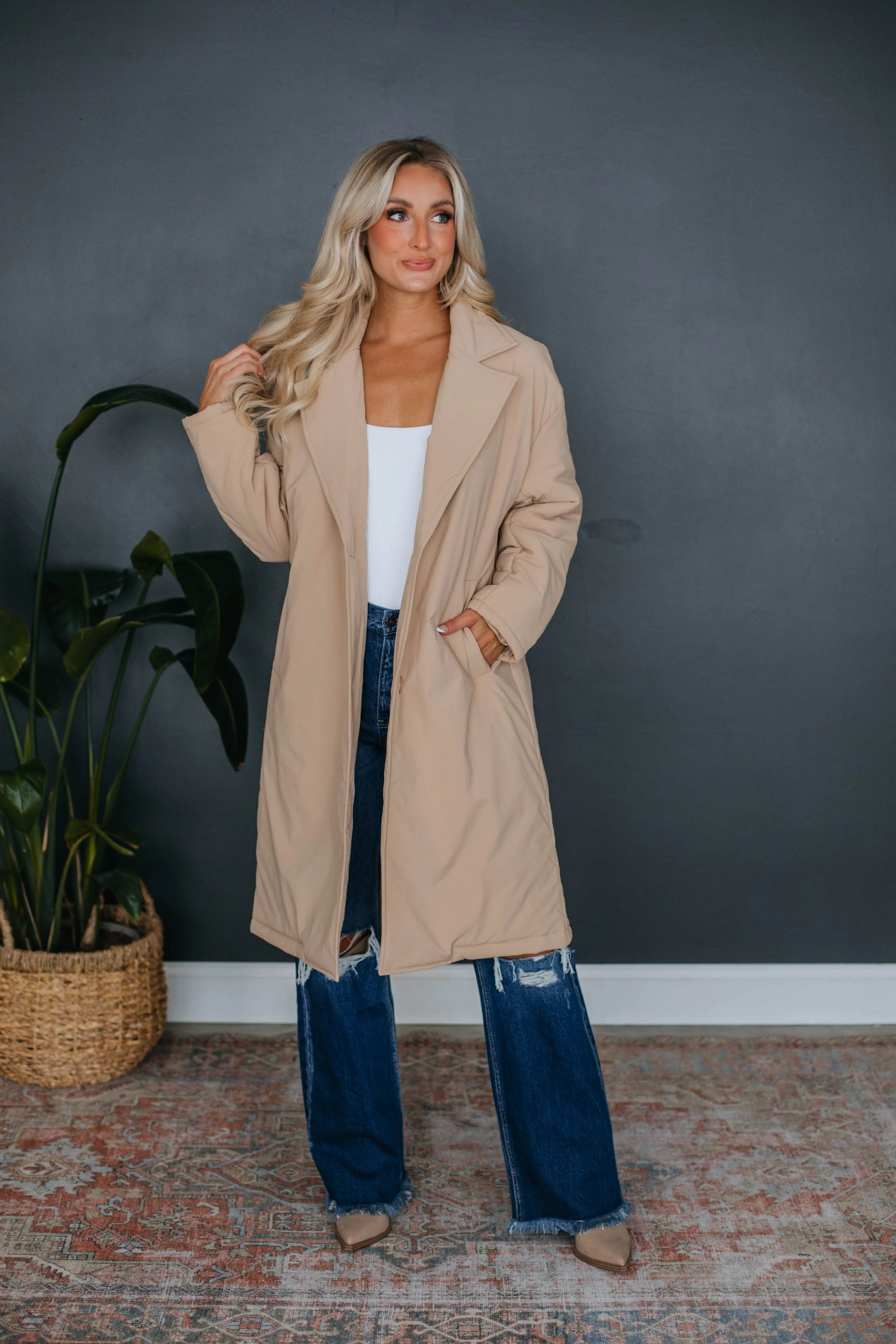 Madison Longline Coat sold by Wild Oak Boutique