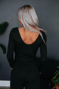 Jaylen Long Sleeve Top - Black sold by Wild Oak Boutique