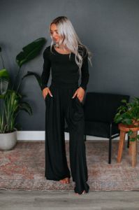 Jaylen Long Sleeve Top - Black sold by Wild Oak Boutique
