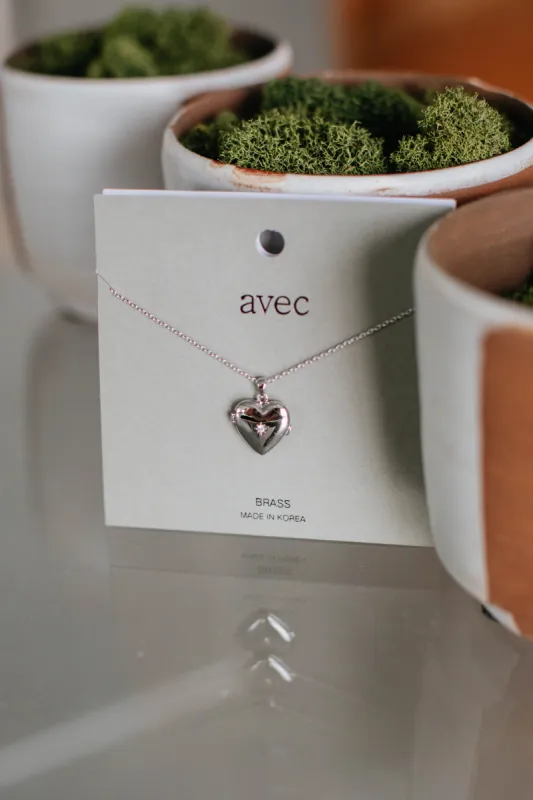 Love Story Locket Necklace - Silver sold by Wild Oak Boutique