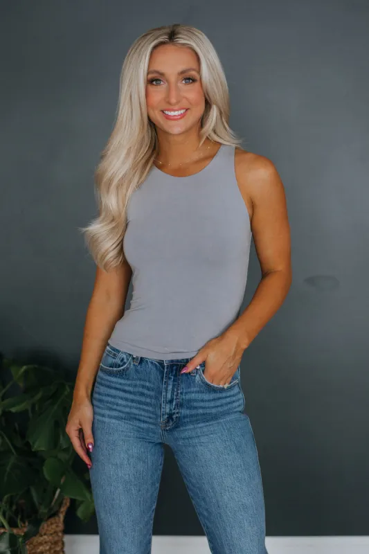 Demi Basic Tank - Cloud sold by Wild Oak Boutique