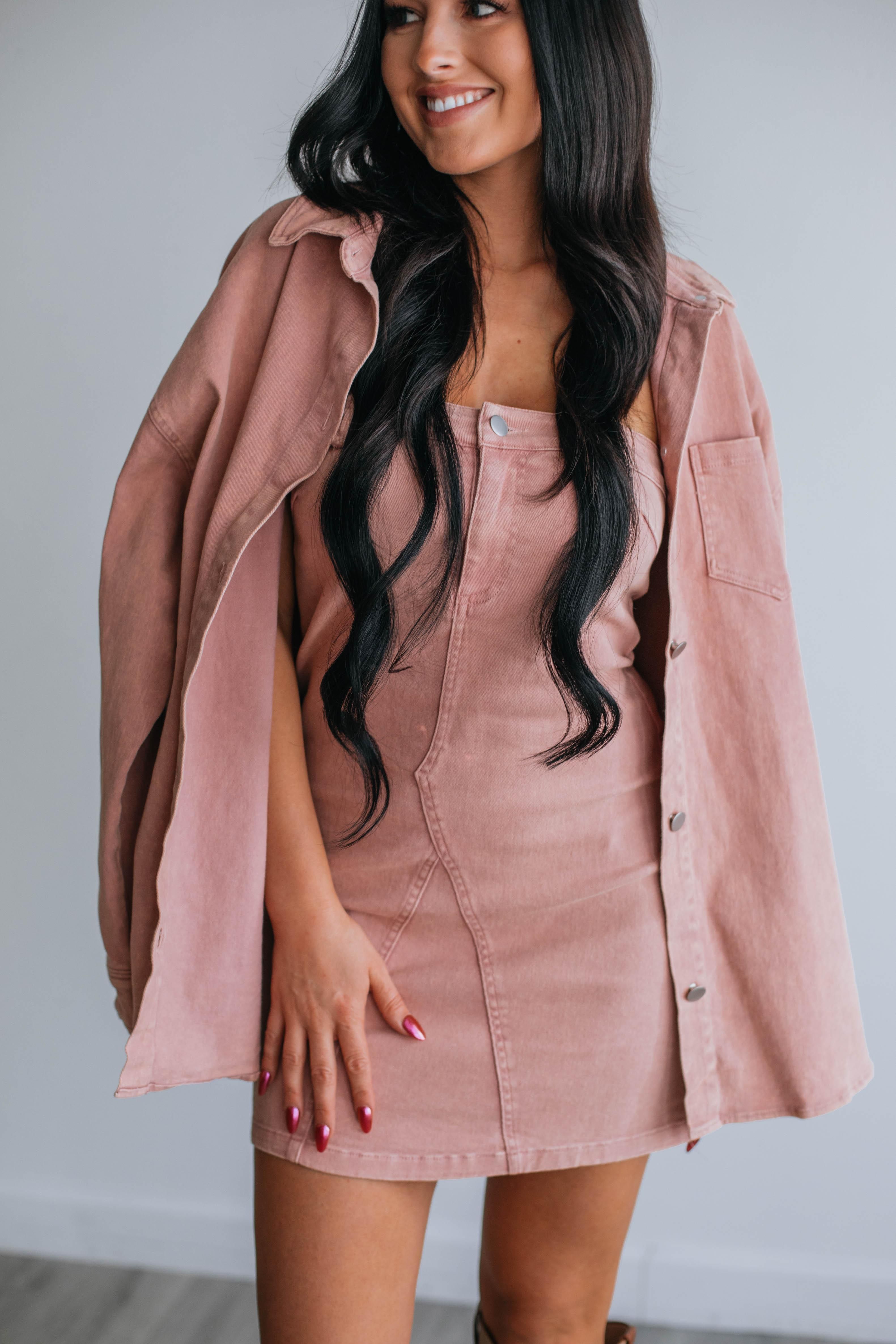 Nyra Mini Dress - Dusty Pink sold by Wild Oak Boutique product image thumbnail 2