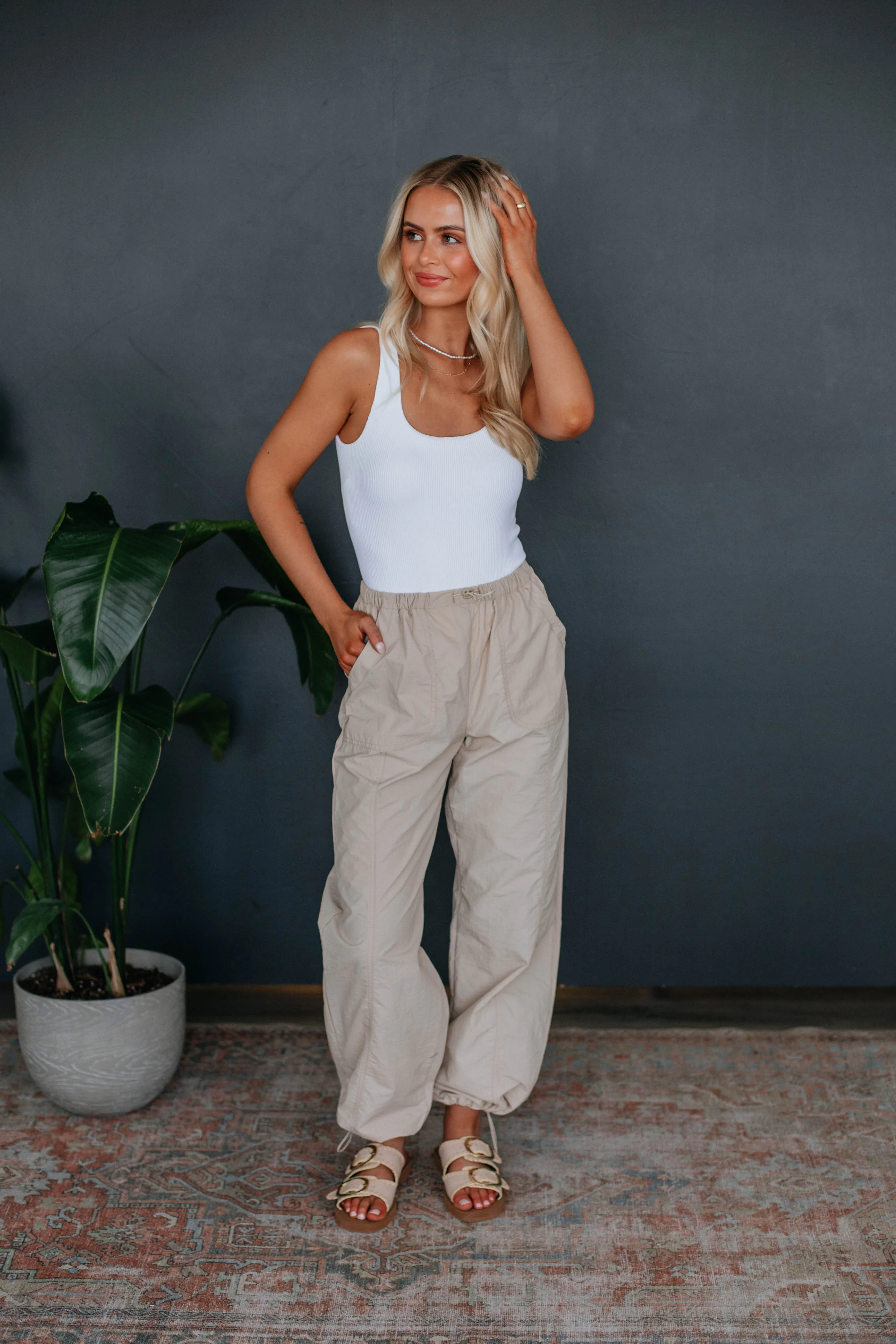 Getting It Together Pants - Taupe sold by Wild Oak Boutique product image thumbnail 2