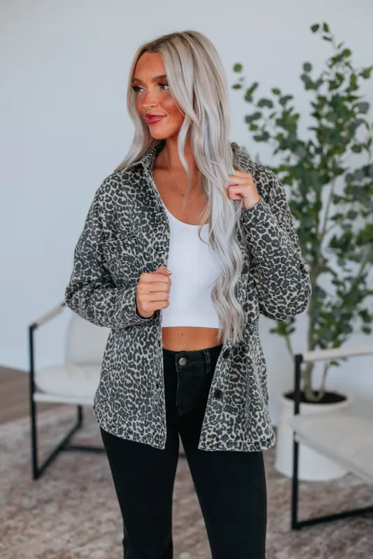 Spotted Downtown Shacket sold by Wild Oak Boutique