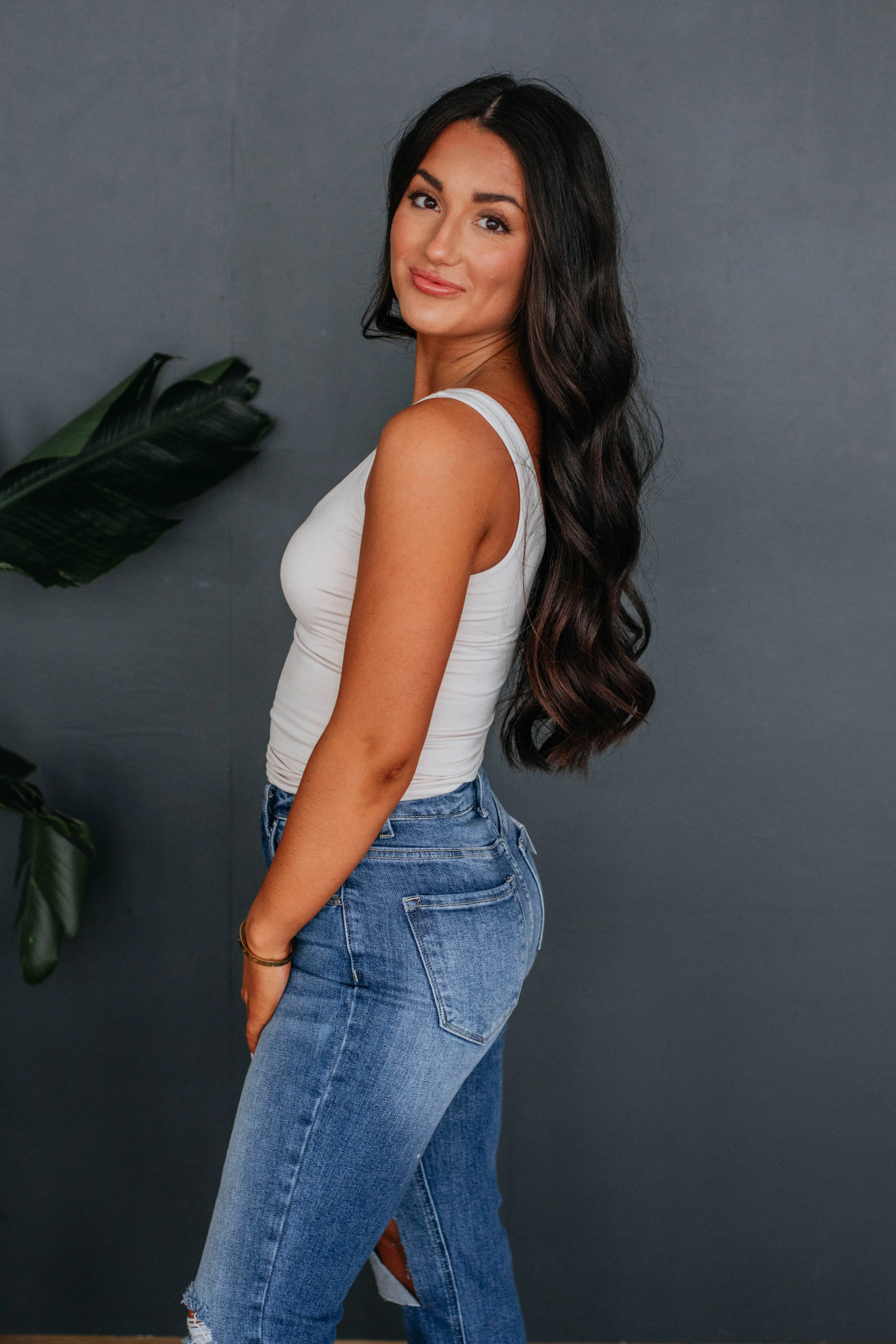 Delta Basic Tank - Ecru sold by Wild Oak Boutique product image thumbnail 3