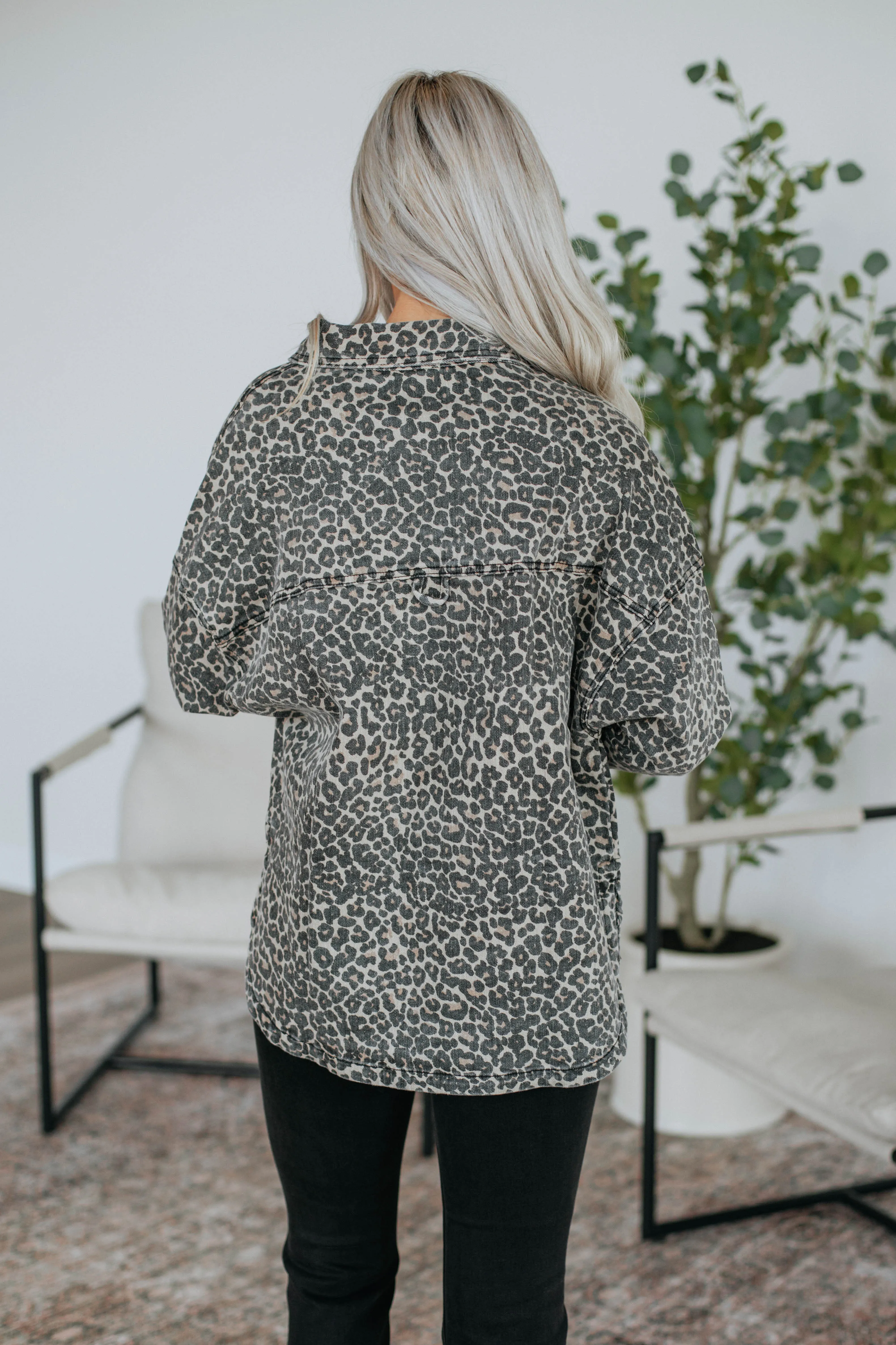 Spotted Downtown Shacket sold by Wild Oak Boutique product image thumbnail 5