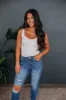 Delta Basic Tank - Ecru sold by Wild Oak Boutique
