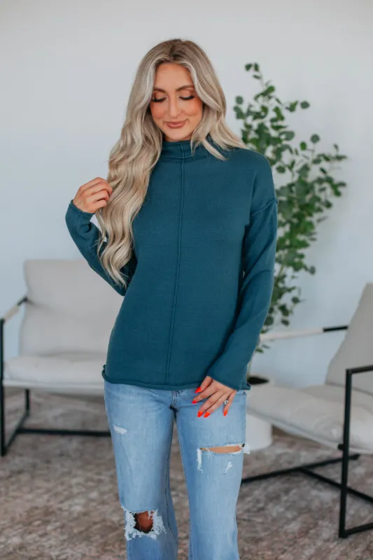 Olivette Sweater - Peacock sold by Wild Oak Boutique