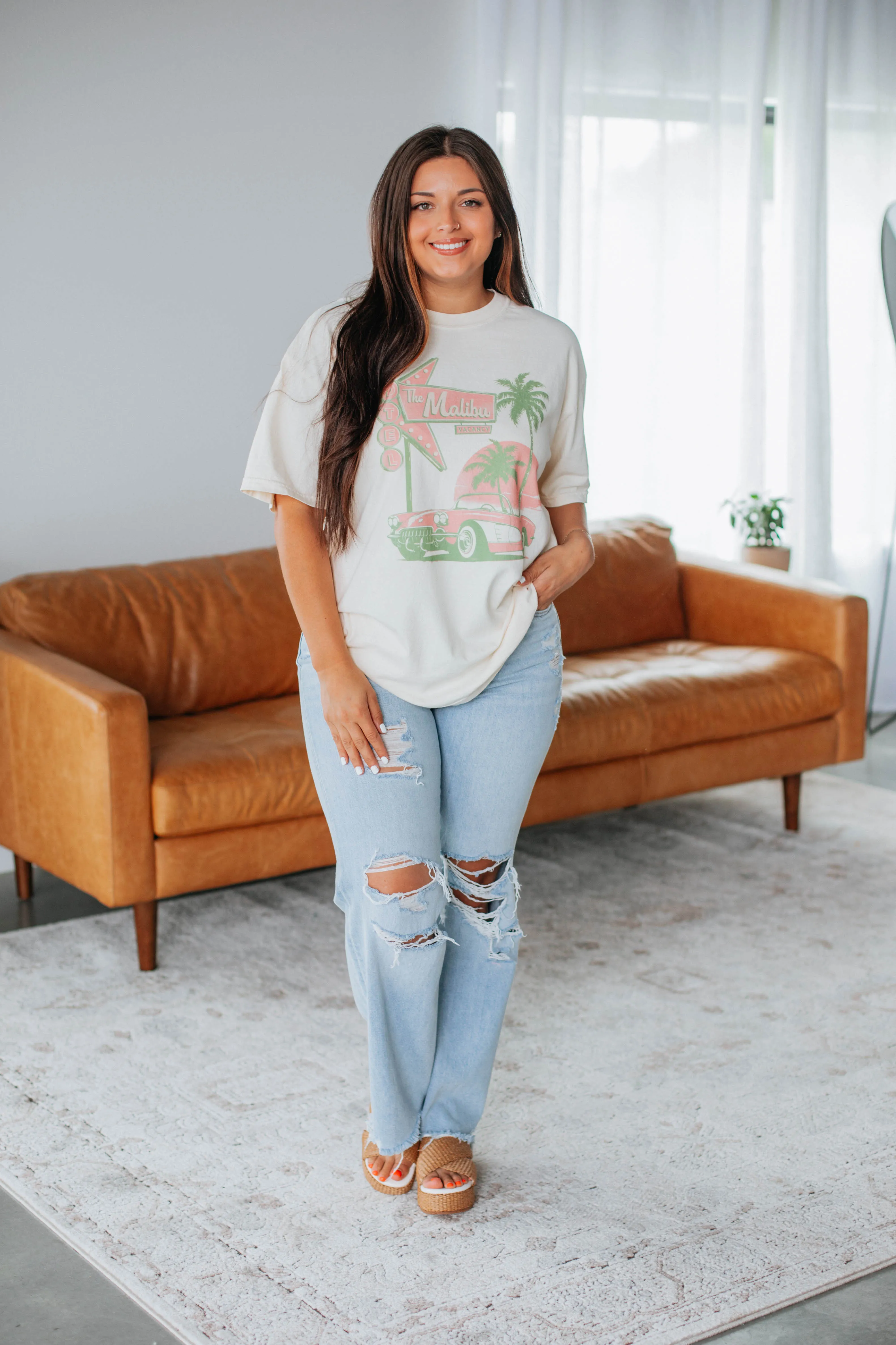 Hotel Malibu Graphic Tee sold by Wild Oak Boutique product image thumbnail 4