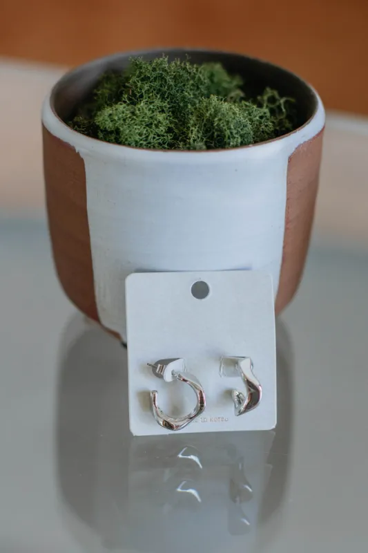 Tamesha Hoop Earrings - Silver sold by Wild Oak Boutique