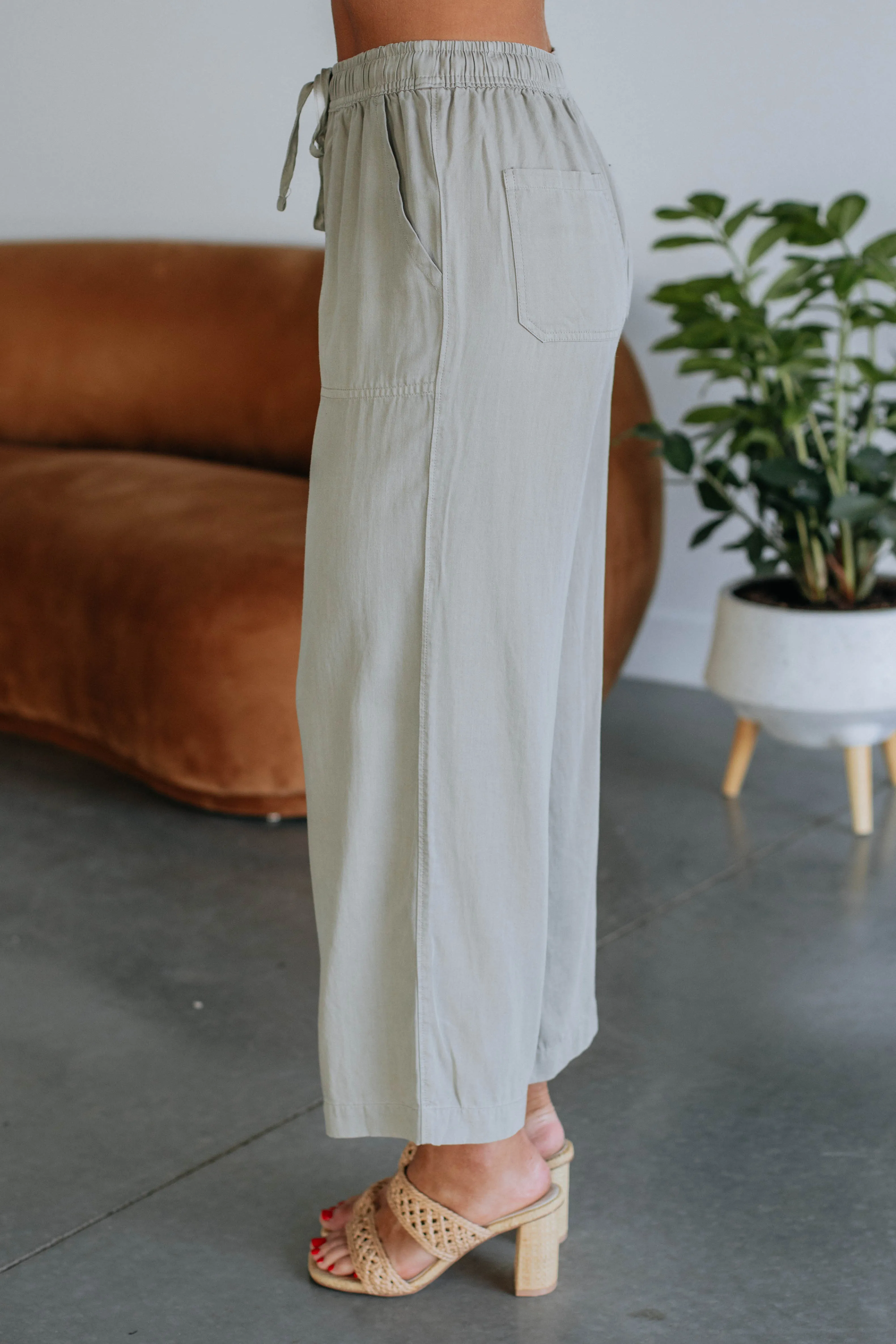 Duncan Casual Pants - Light Olive sold by Wild Oak Boutique product image thumbnail 4