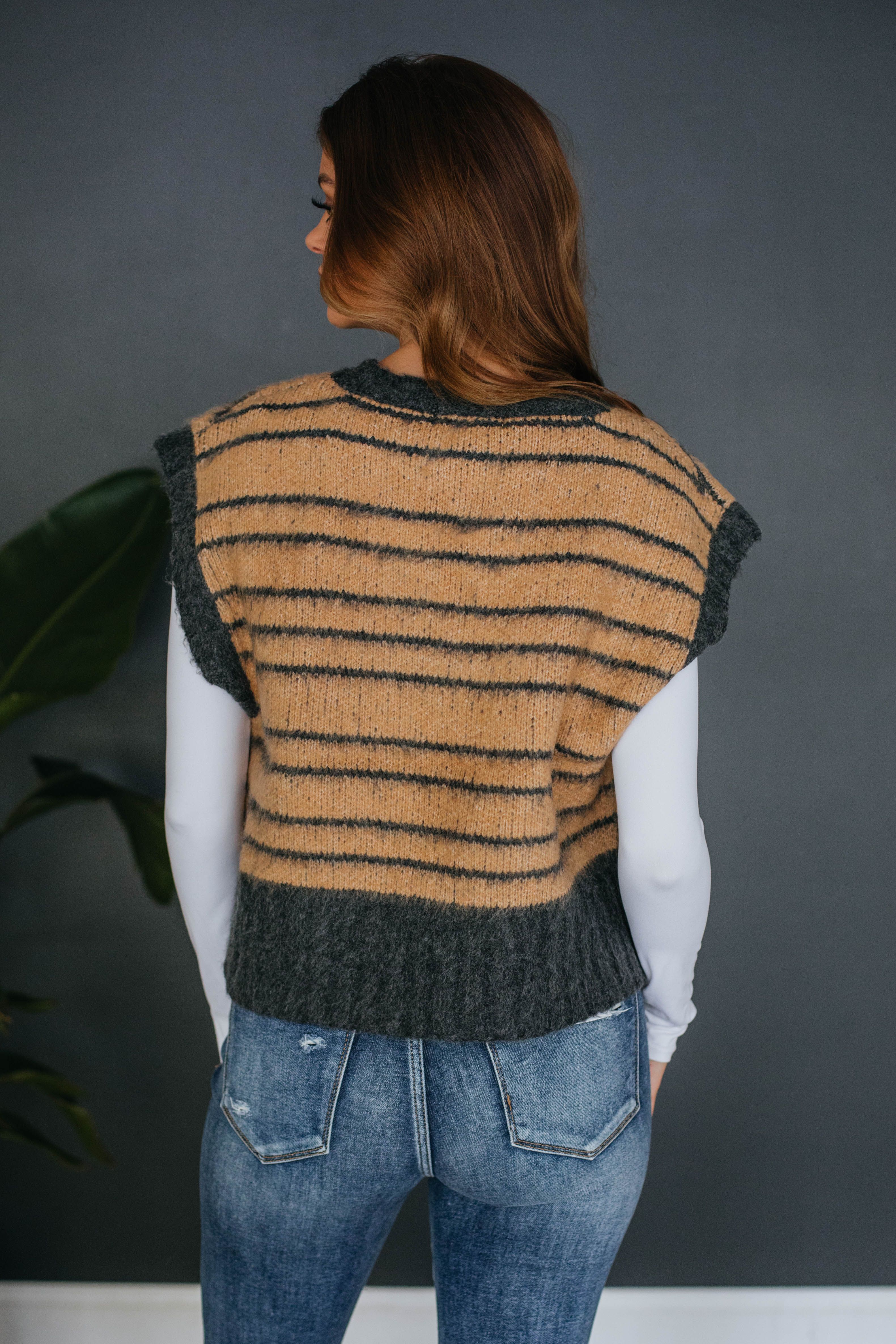 Miriam Striped Sweater Vest sold by Wild Oak Boutique product image thumbnail 5