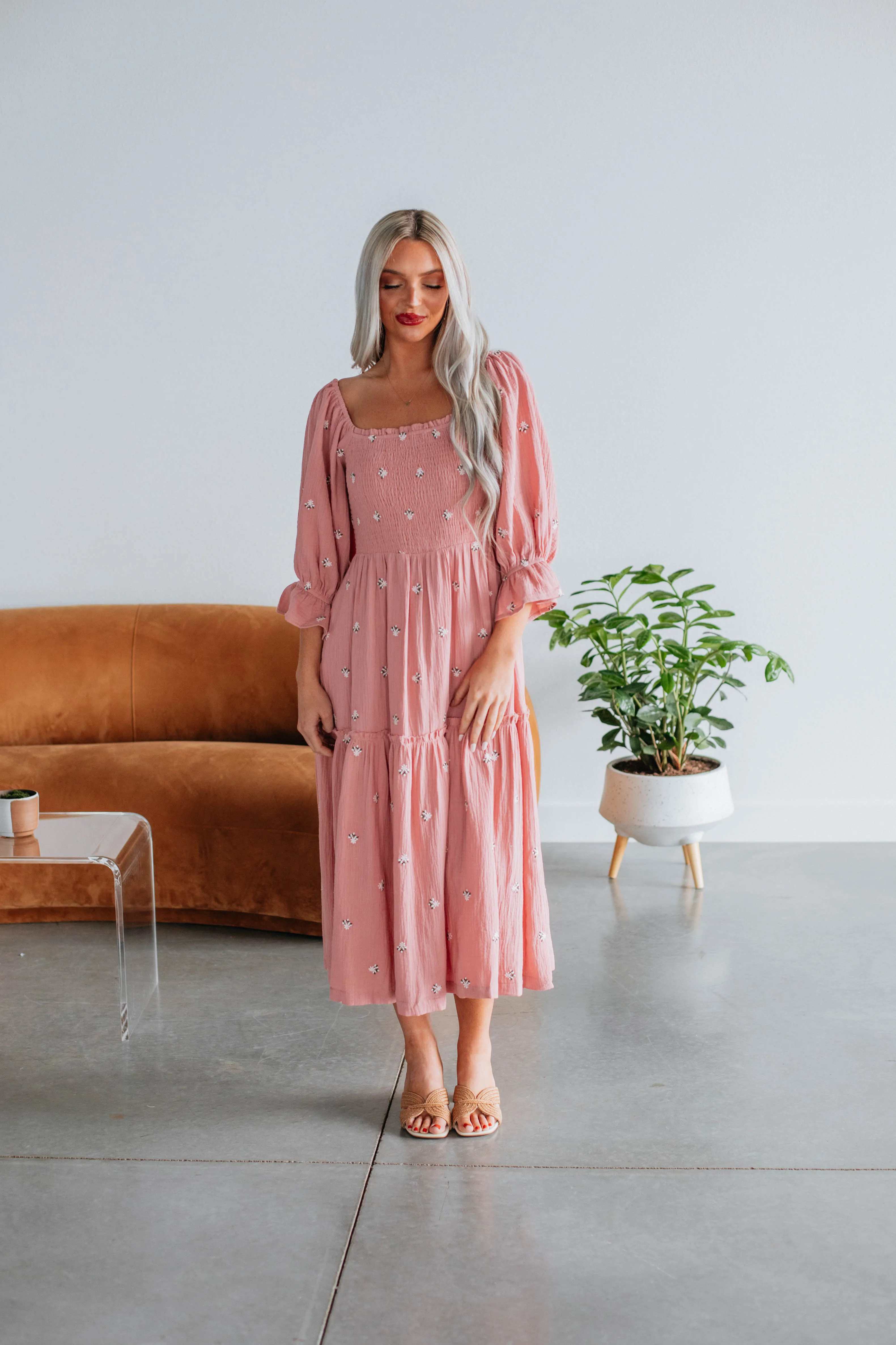 Darcy Midi Dress - Mauve sold by Wild Oak Boutique