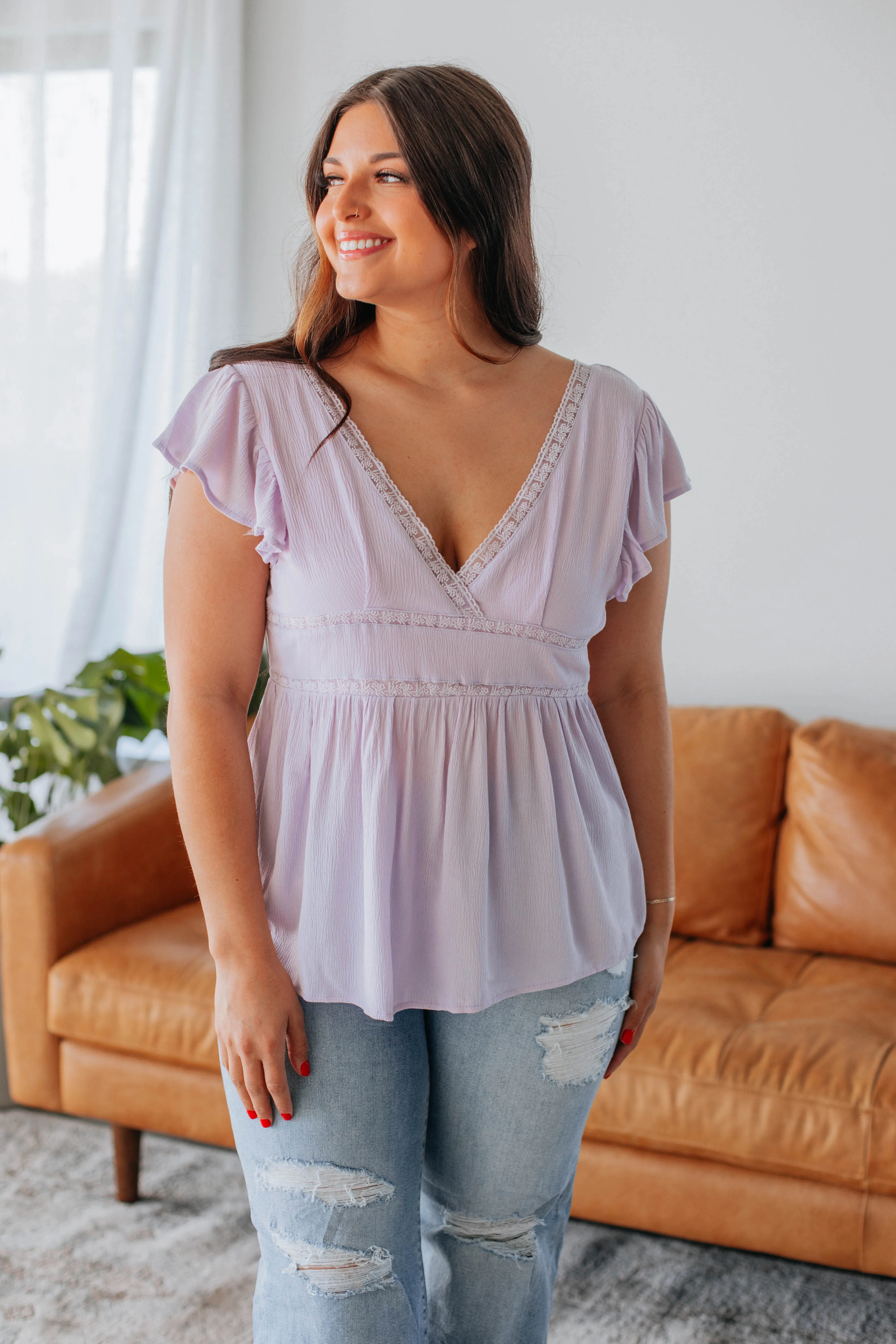 Michaela Top - Lavender sold by Wild Oak Boutique product image thumbnail 5