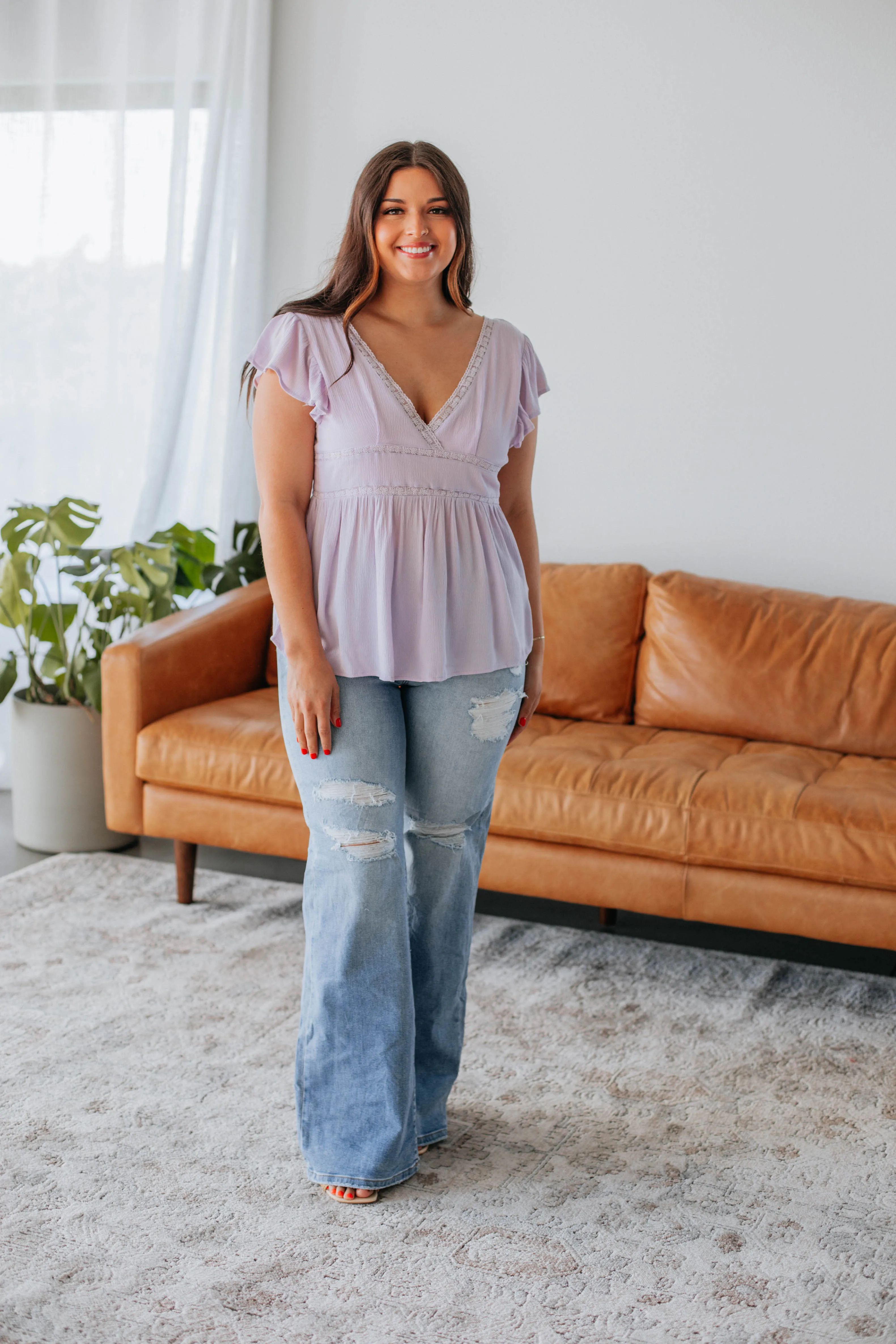 Michaela Top - Lavender sold by Wild Oak Boutique product image thumbnail 4