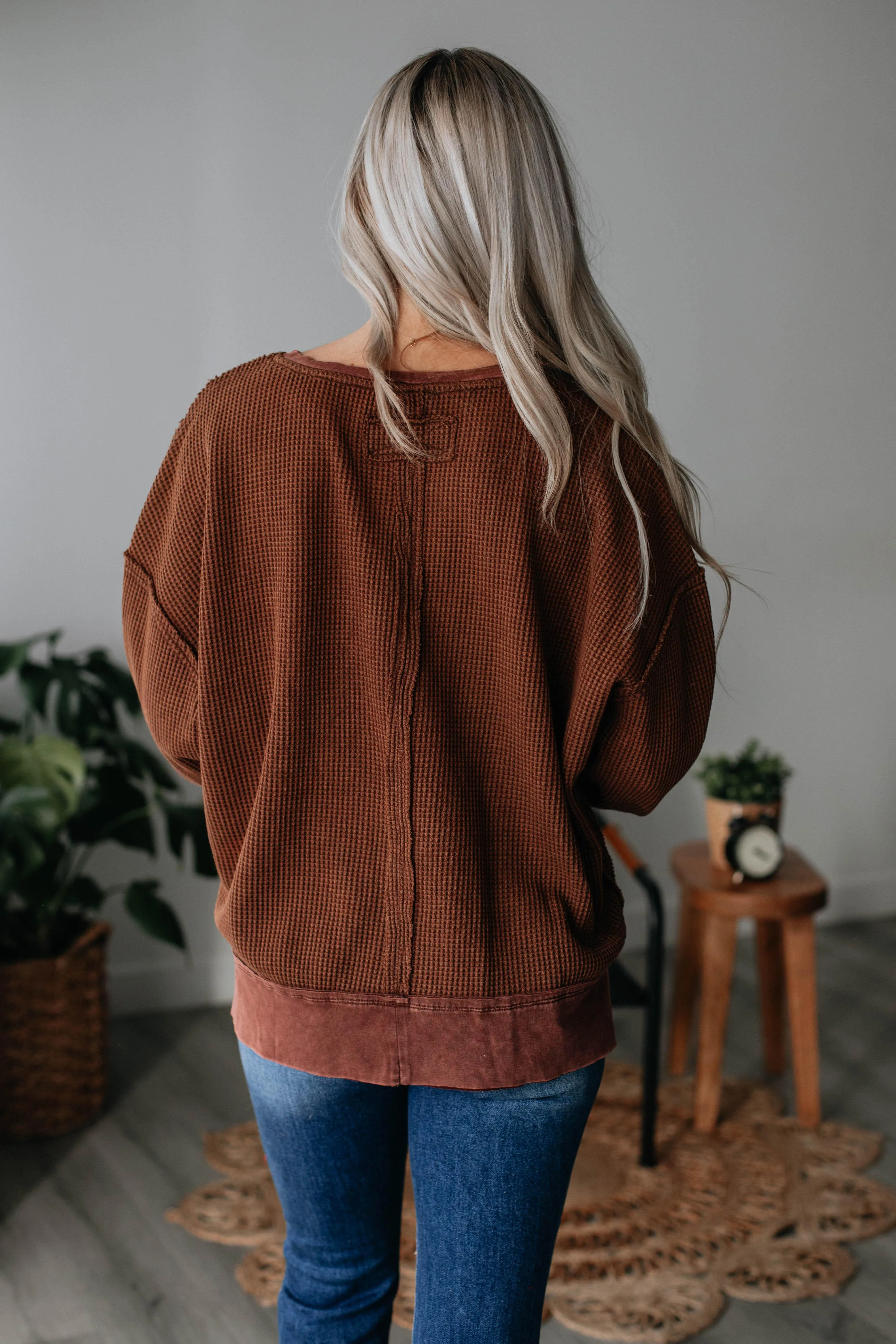 Mary Knit Sweater - Mocha sold by Wild Oak Boutique product image thumbnail 4