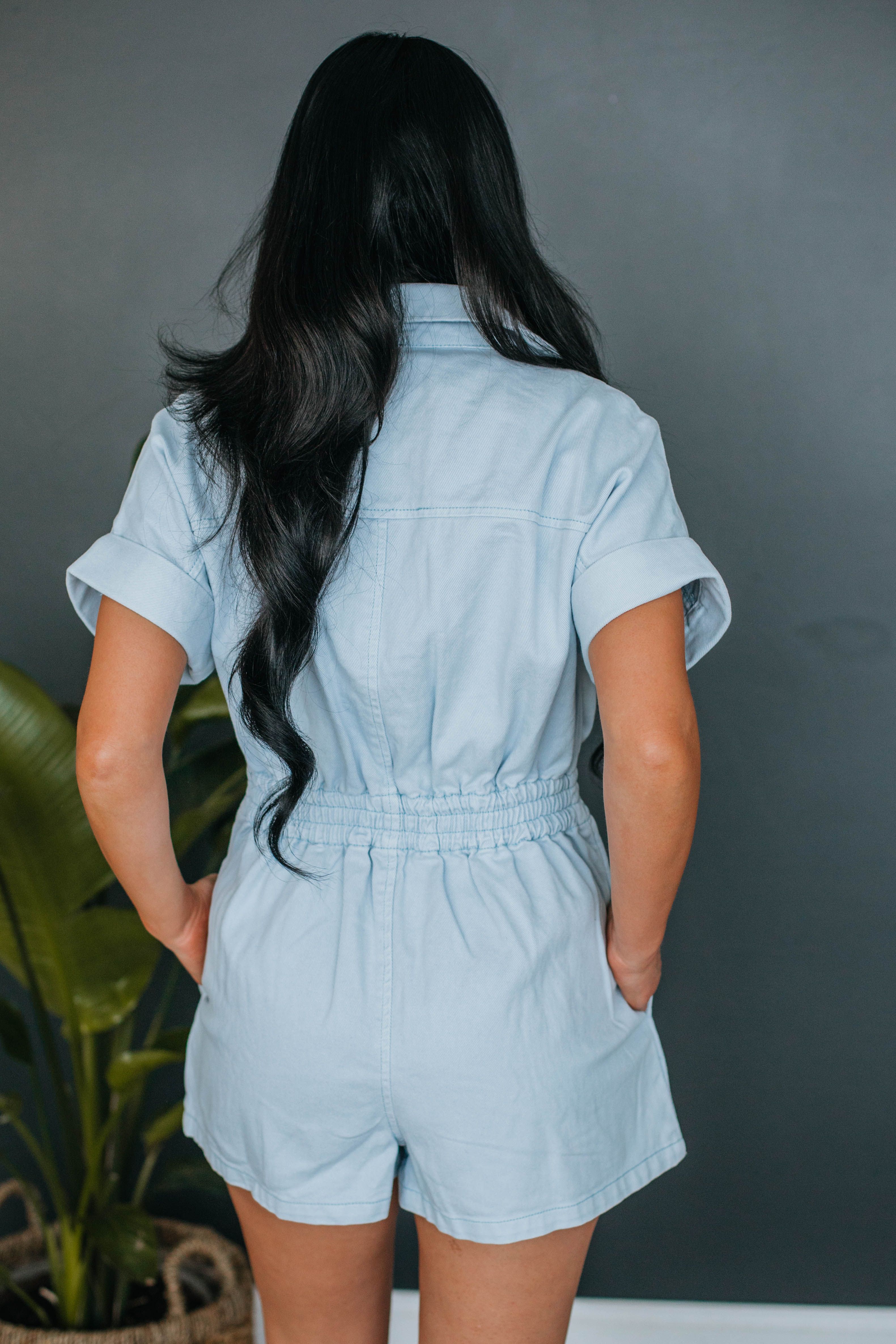 Havana Denim Romper sold by Wild Oak Boutique product image thumbnail 4