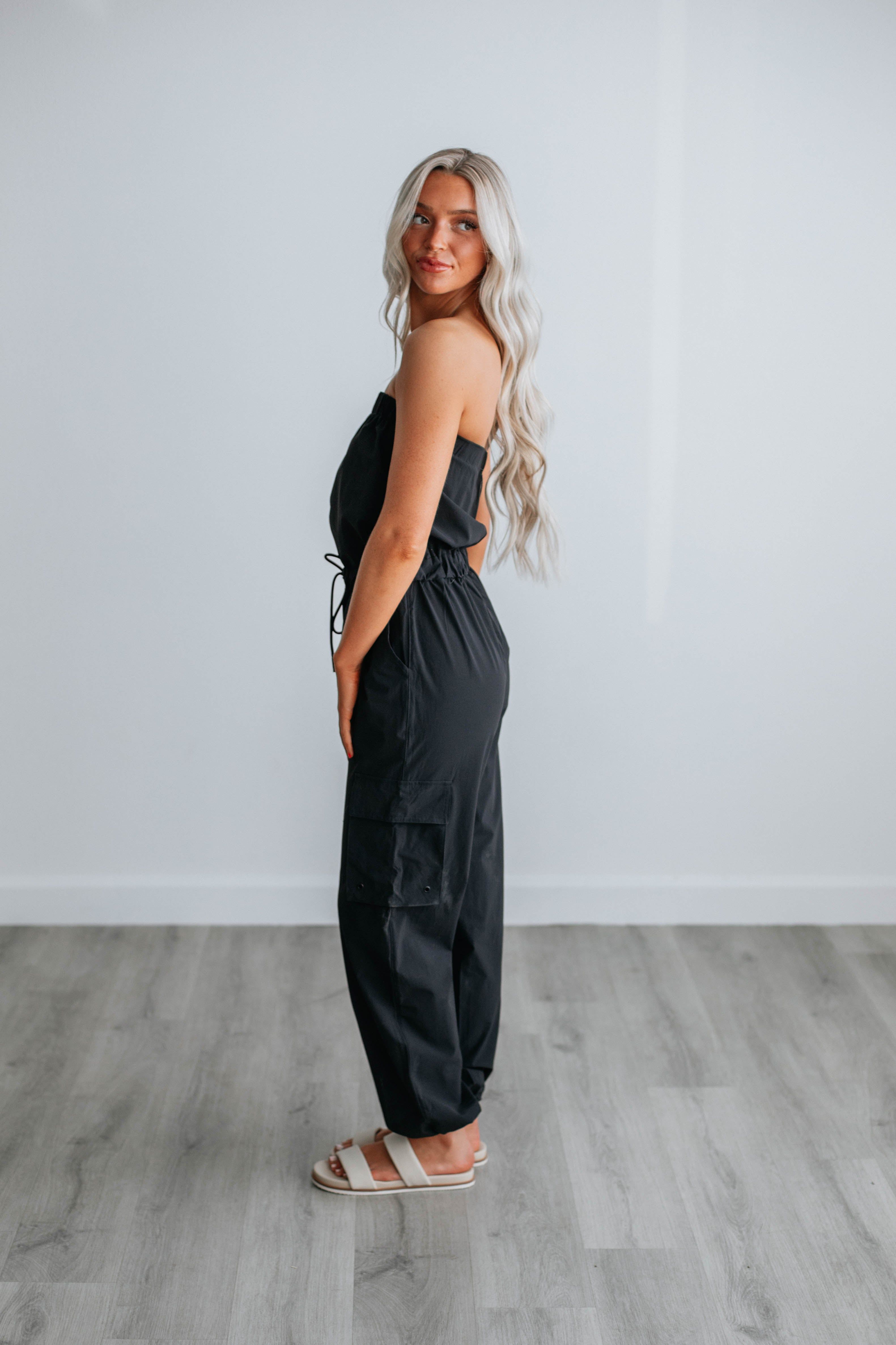 Kamari Active Jumpsuit - Black sold by Wild Oak Boutique product image thumbnail 2