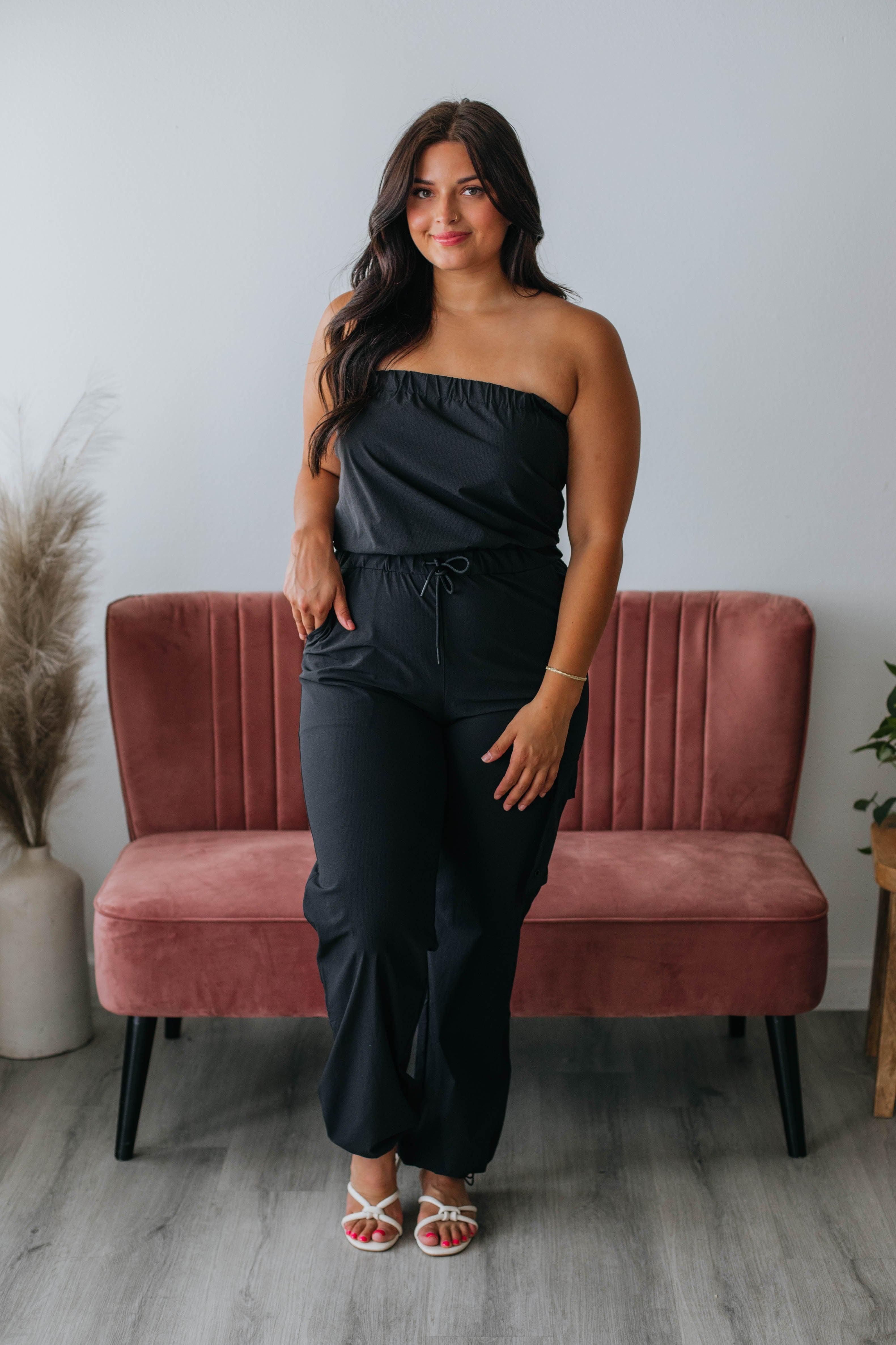 Kamari Active Jumpsuit - Black sold by Wild Oak Boutique product image thumbnail 5