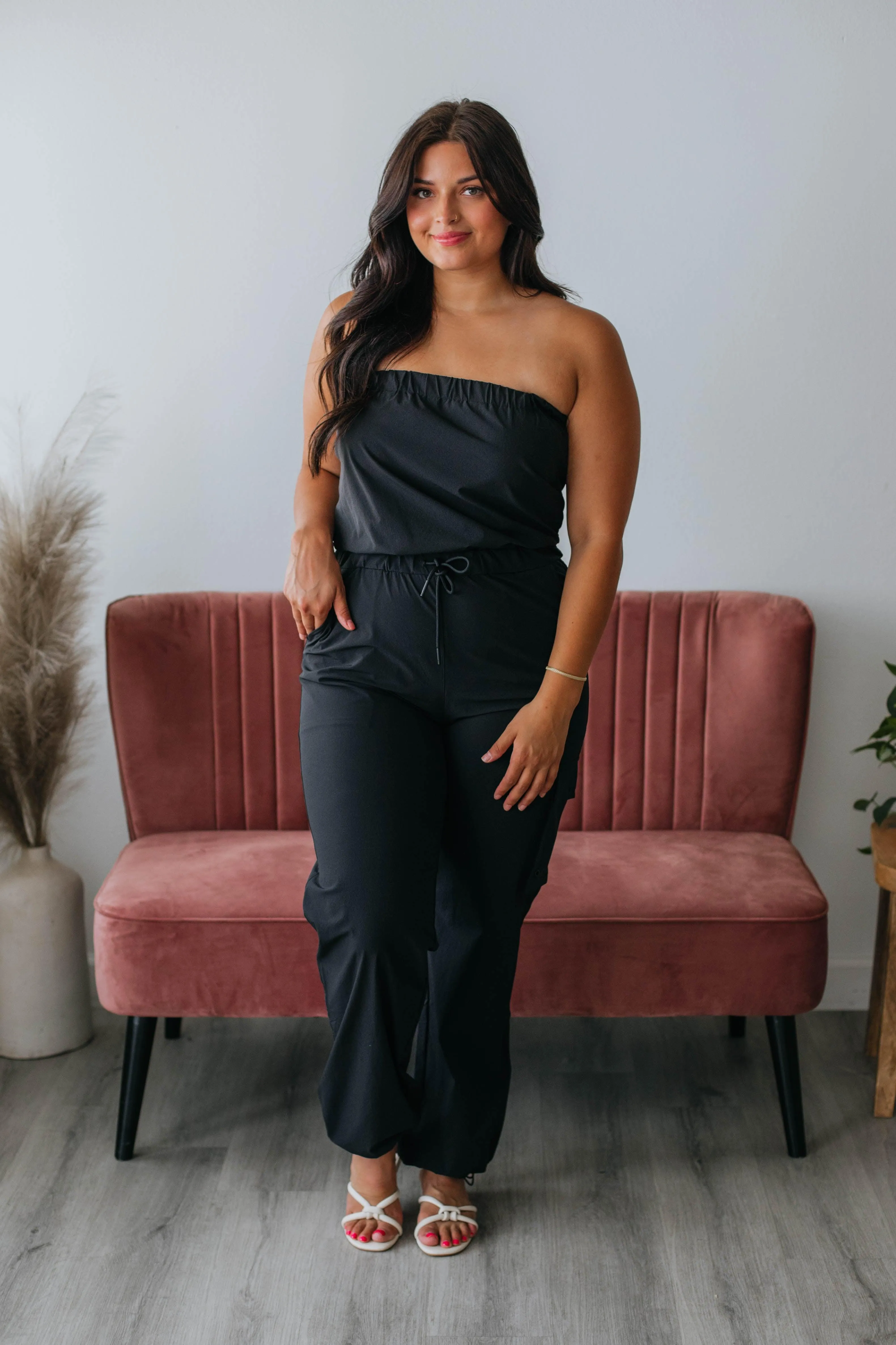 Kamari Active Jumpsuit - Black sold by Wild Oak Boutique product image thumbnail 5