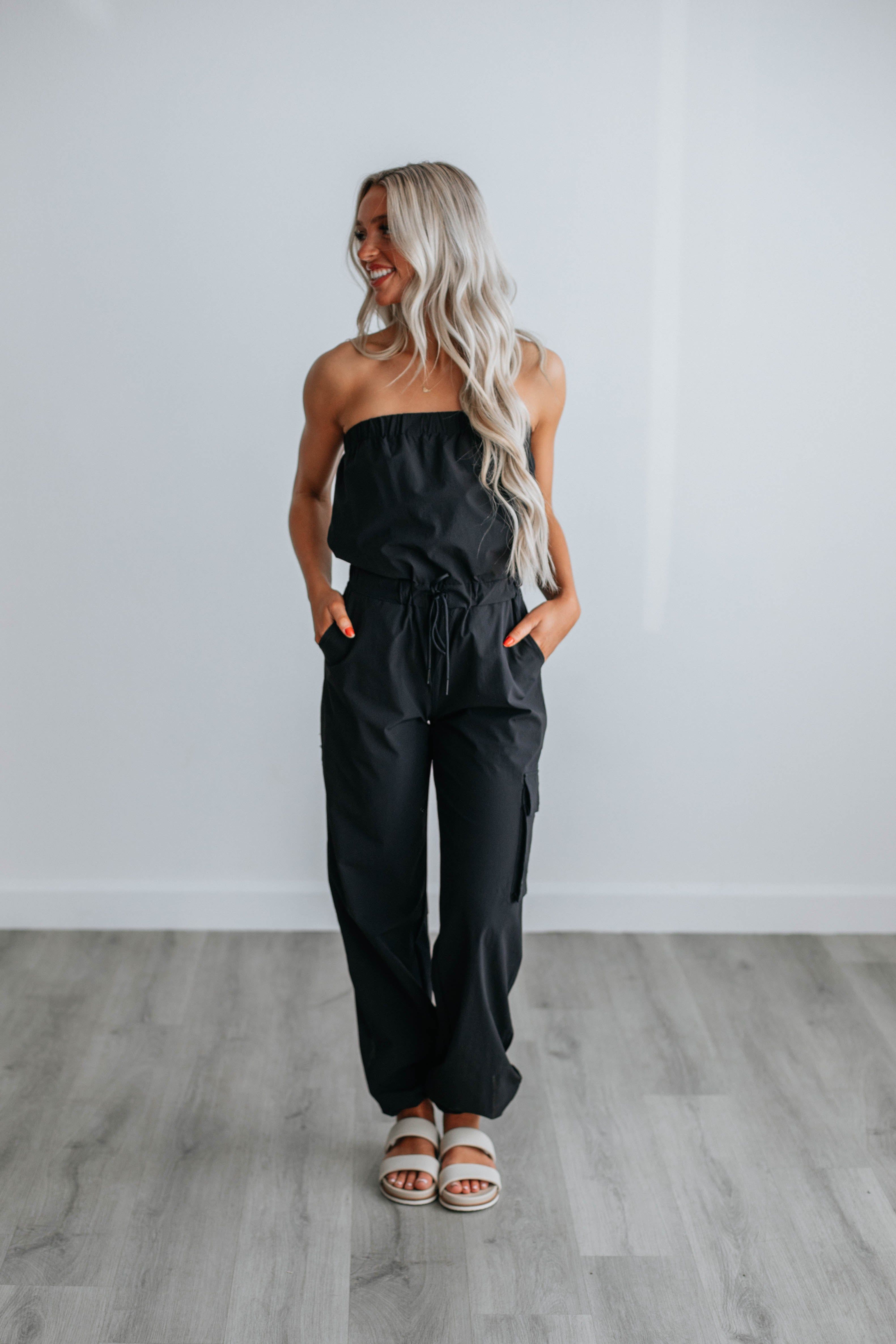 Kamari Active Jumpsuit - Black sold by Wild Oak Boutique product image thumbnail 4