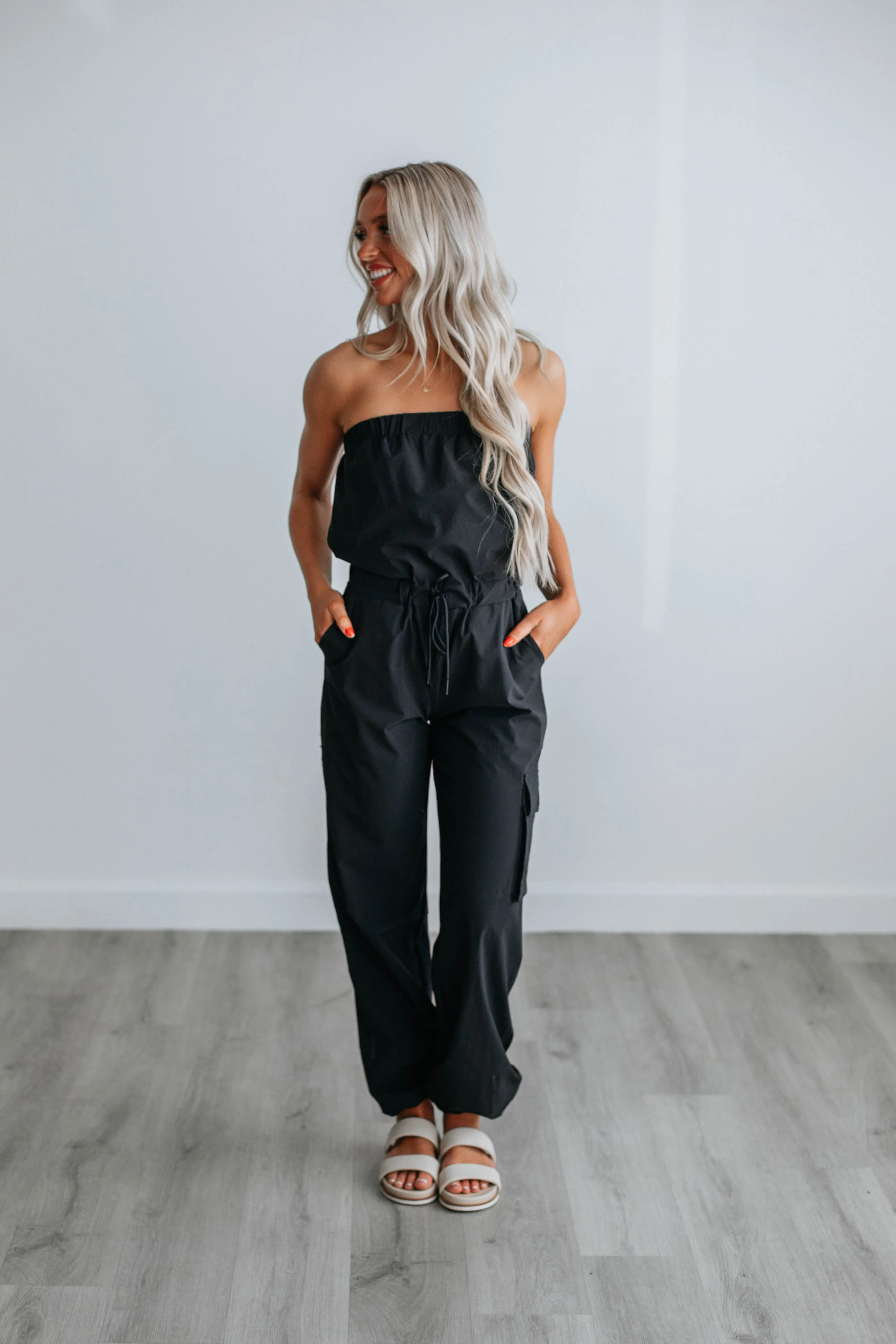 Kamari Active Jumpsuit - Black sold by Wild Oak Boutique product image thumbnail 4