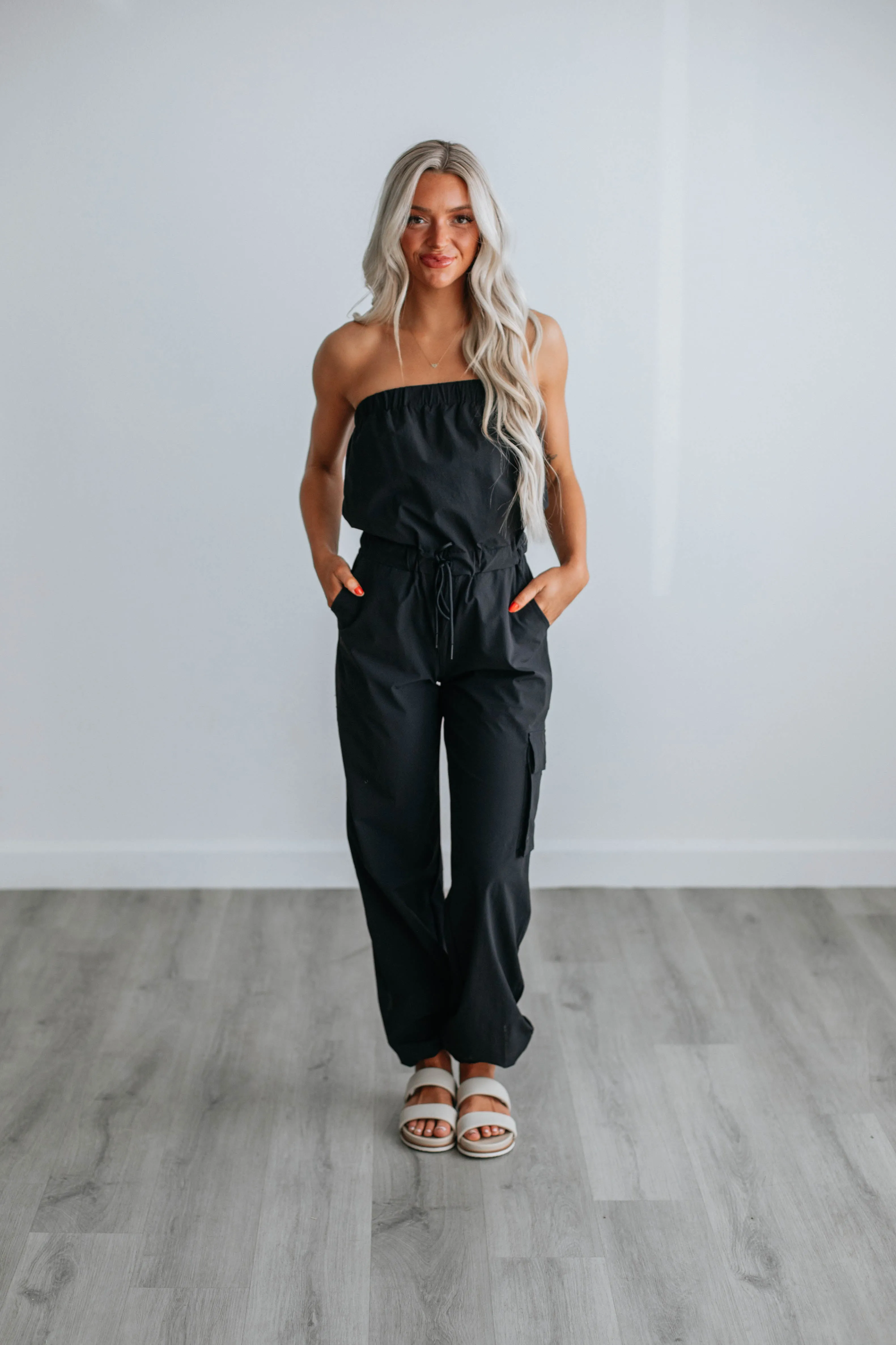 Kamari Active Jumpsuit - Black sold by Wild Oak Boutique