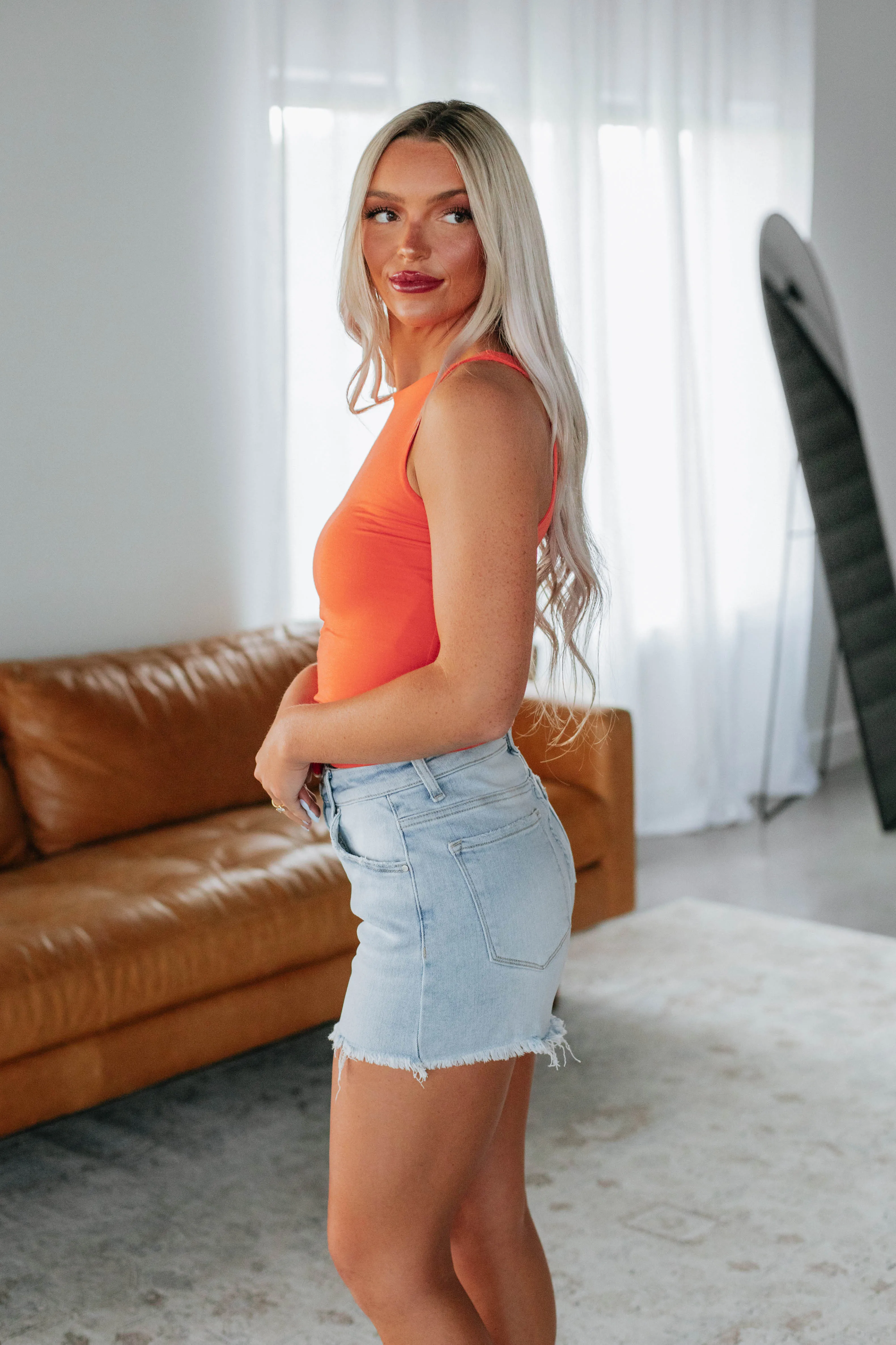 Ariel Basic Tank - Coral sold by Wild Oak Boutique product image thumbnail 4