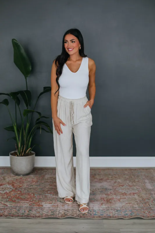 Laney Linen Pants sold by Wild Oak Boutique