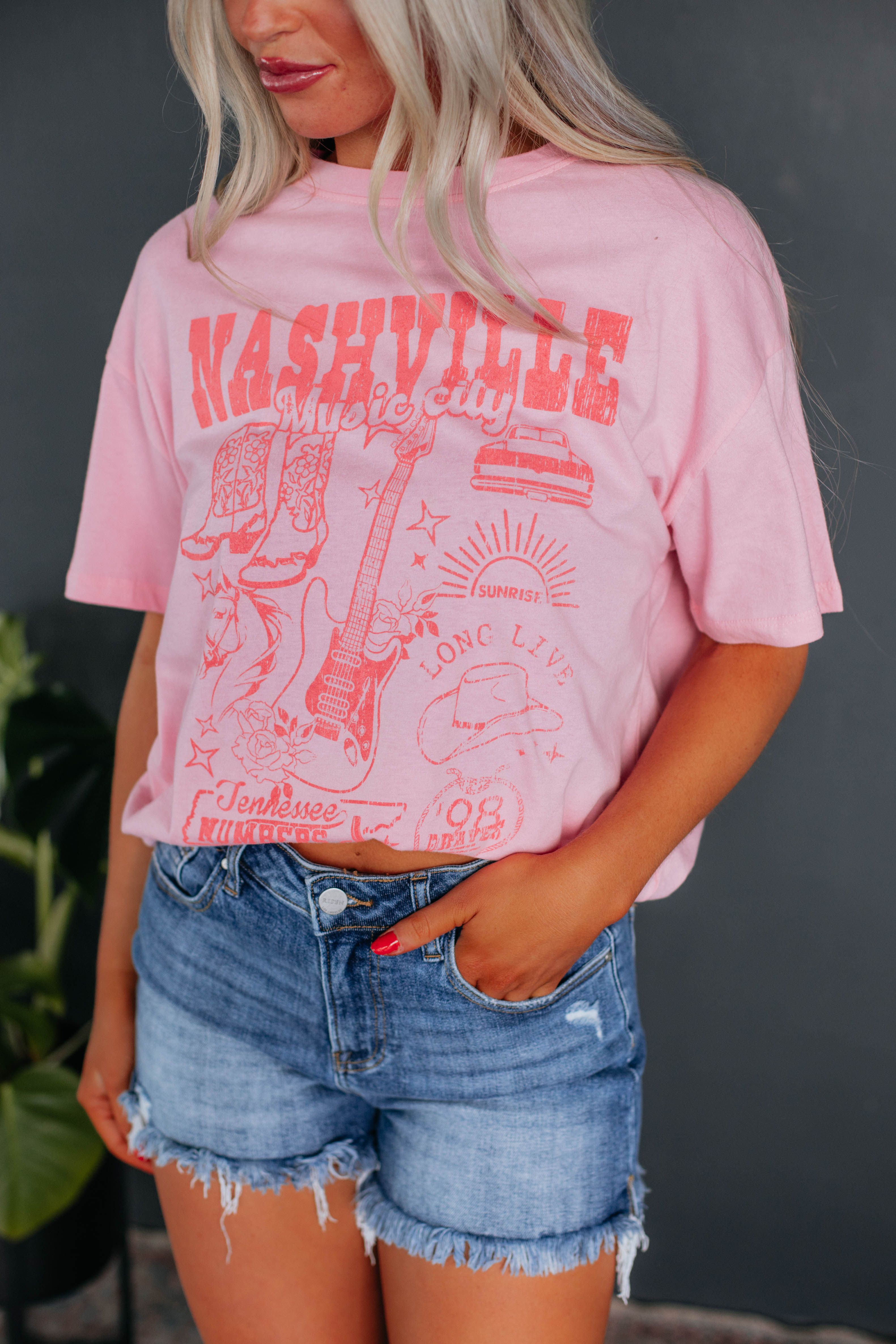 Nashville Music City Graphic Tee sold by Wild Oak Boutique product image thumbnail 2