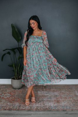 Juliette Floral Dress sold by Wild Oak Boutique