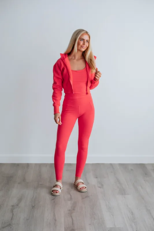 Zalen Active Leggings - Hibiscus sold by Wild Oak Boutique