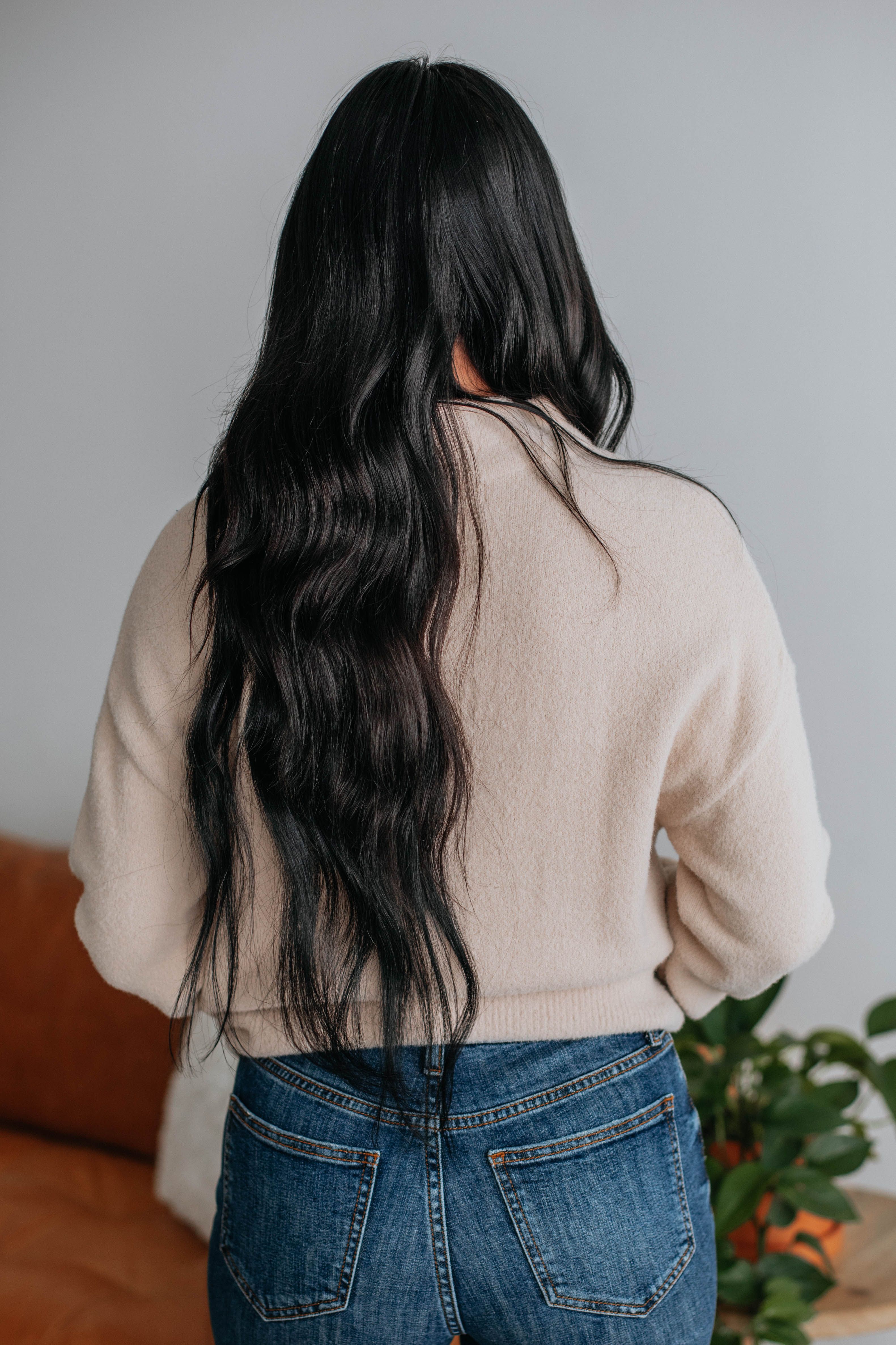 Braya Mock Neck Sweater - Natural sold by Wild Oak Boutique product image thumbnail 4