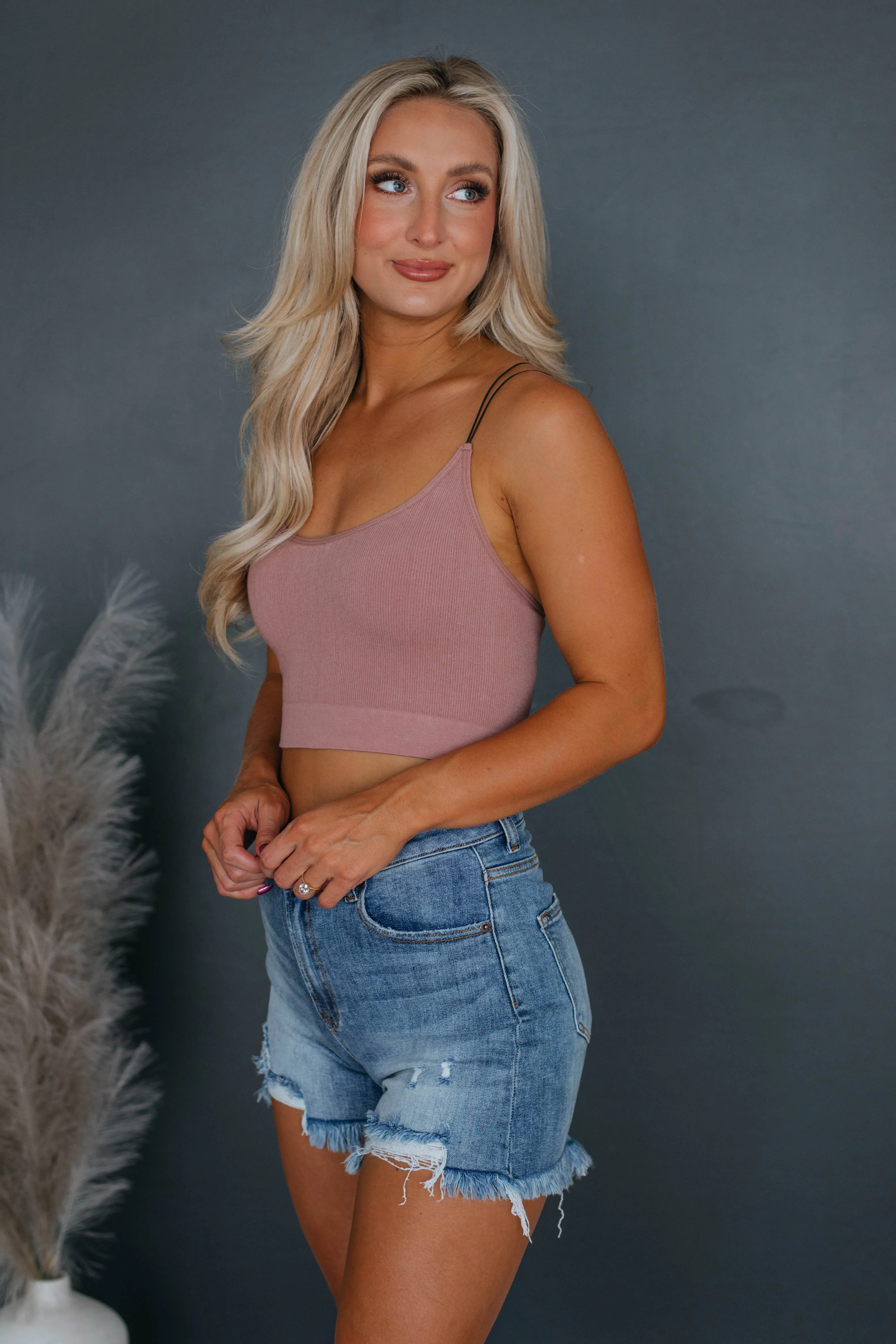 Alani Ribbed Brami - Mauve sold by Wild Oak Boutique product image thumbnail 4