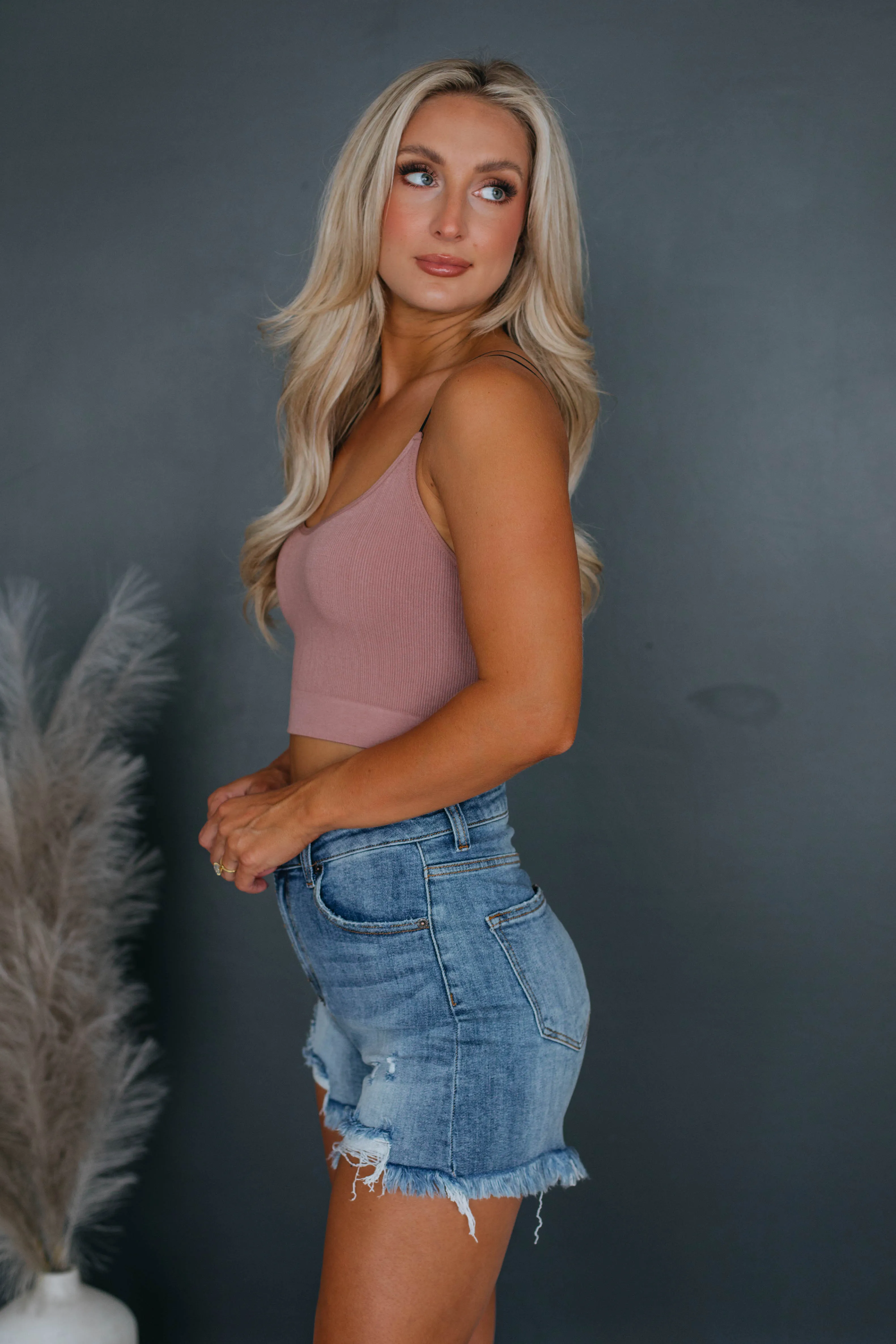 Alani Ribbed Brami - Mauve sold by Wild Oak Boutique product image thumbnail 5