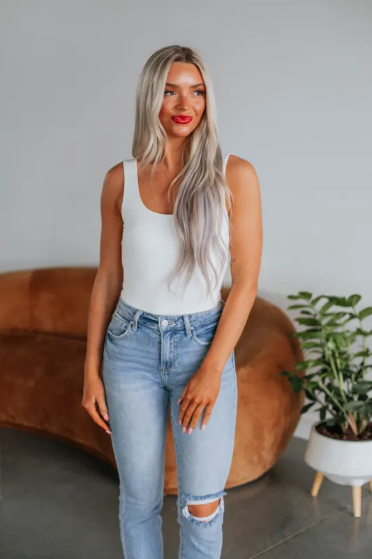 Elena Basic Bodysuit - Ivory sold by Wild Oak Boutique