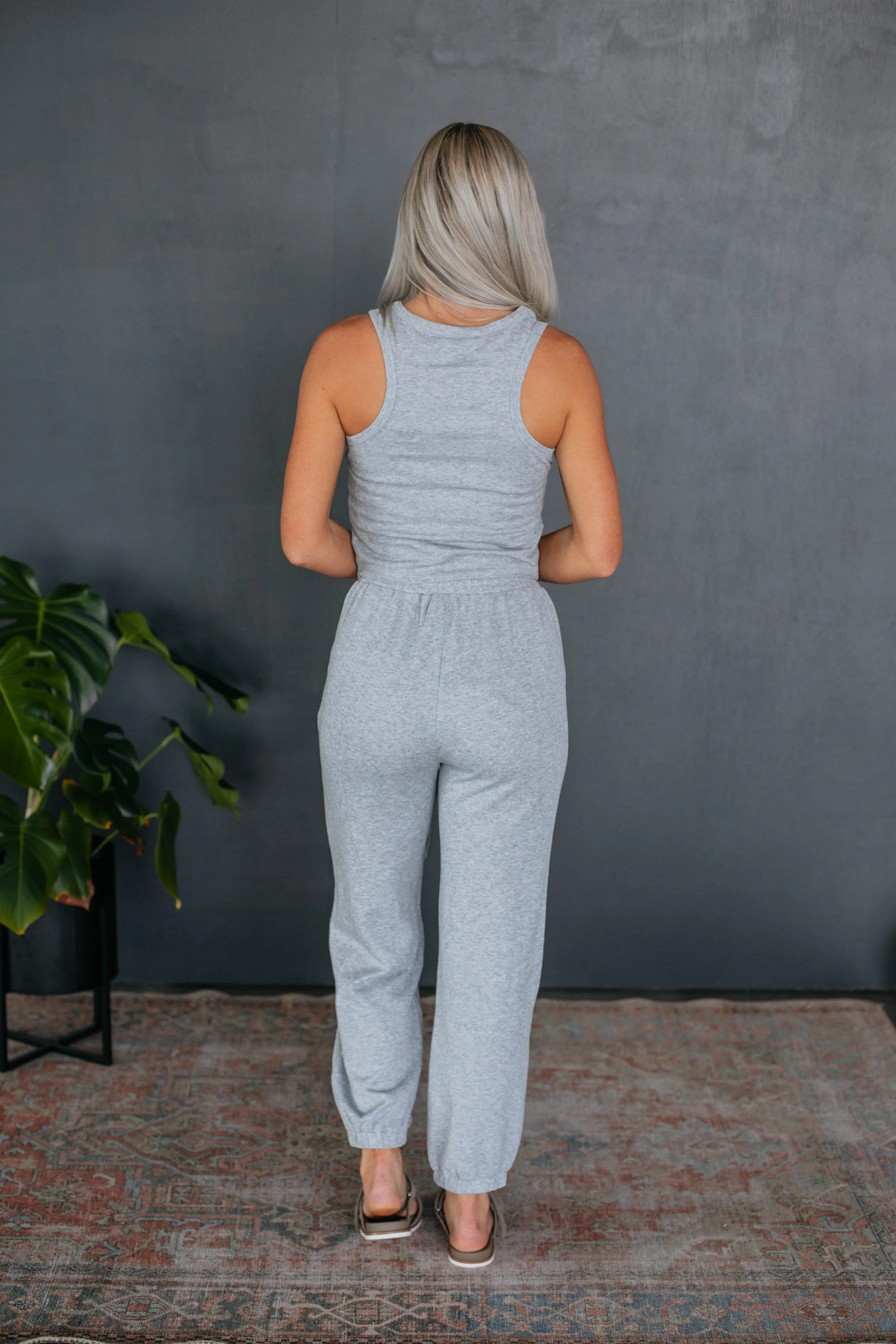 Dax Two-Piece Lounge Set - Heather Grey sold by Wild Oak Boutique product image thumbnail 4