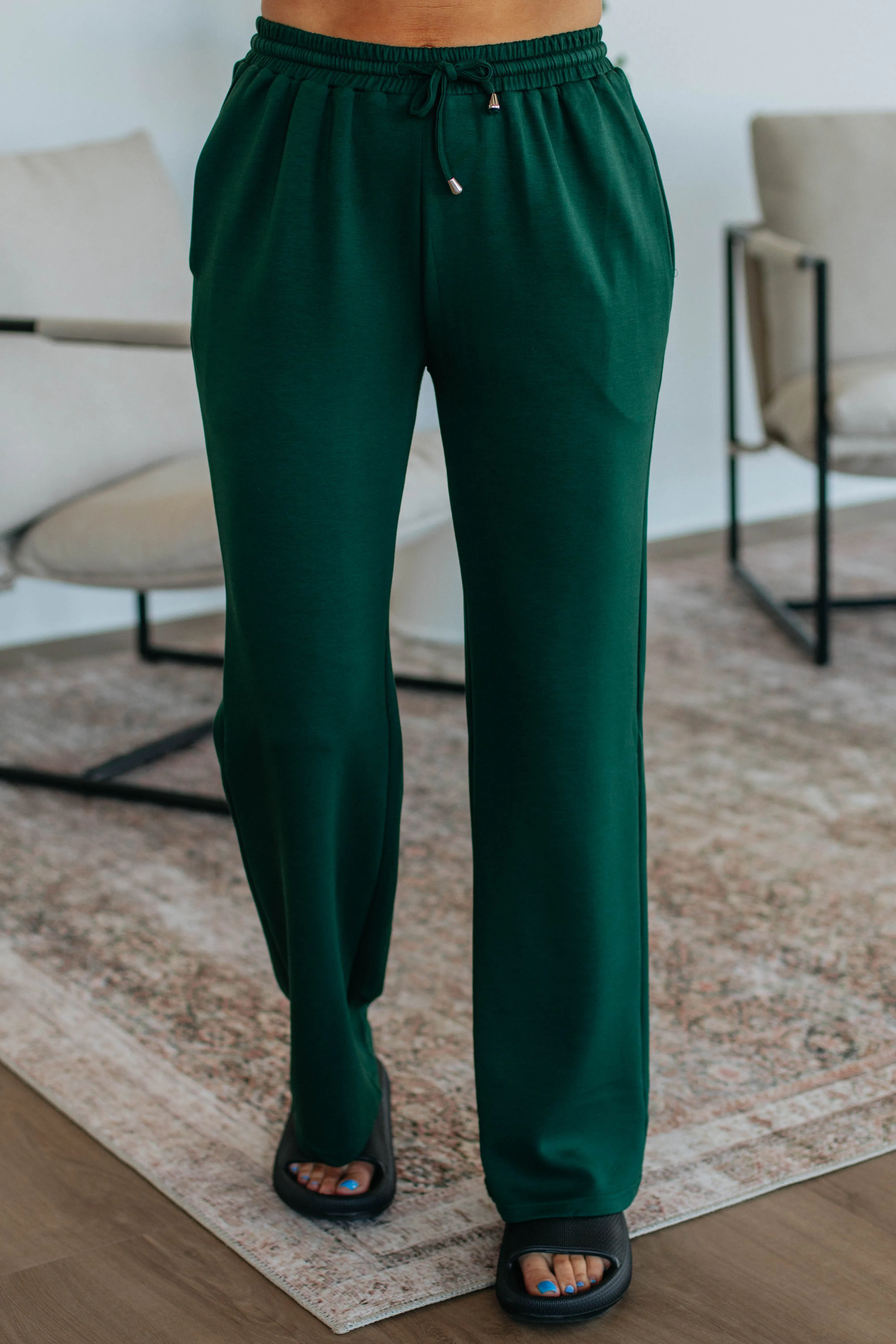 Leave Me To Lounge Pants - Hunter Green sold by Wild Oak Boutique