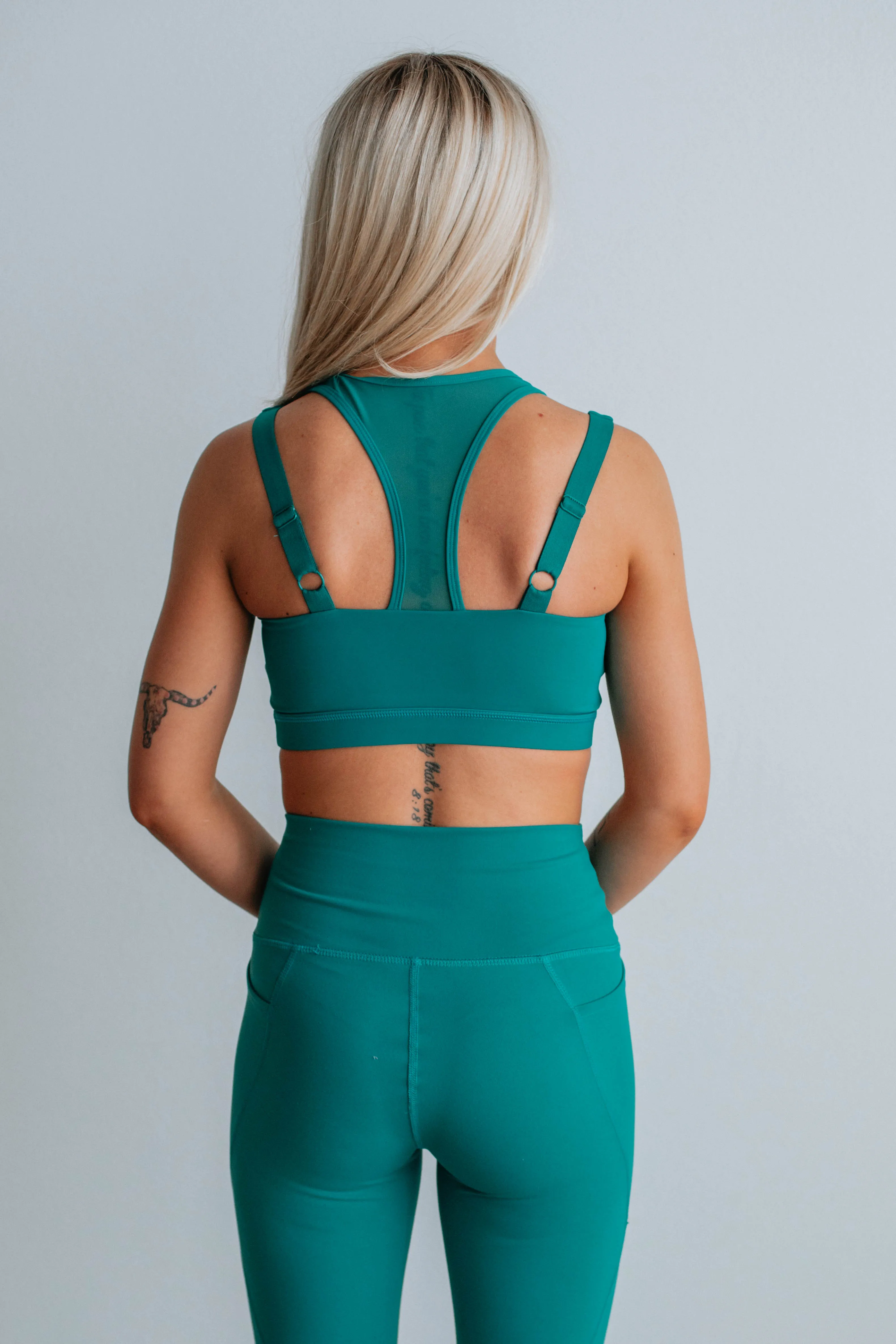 Zalen Sports Bra - Teal sold by Wild Oak Boutique product image thumbnail 2