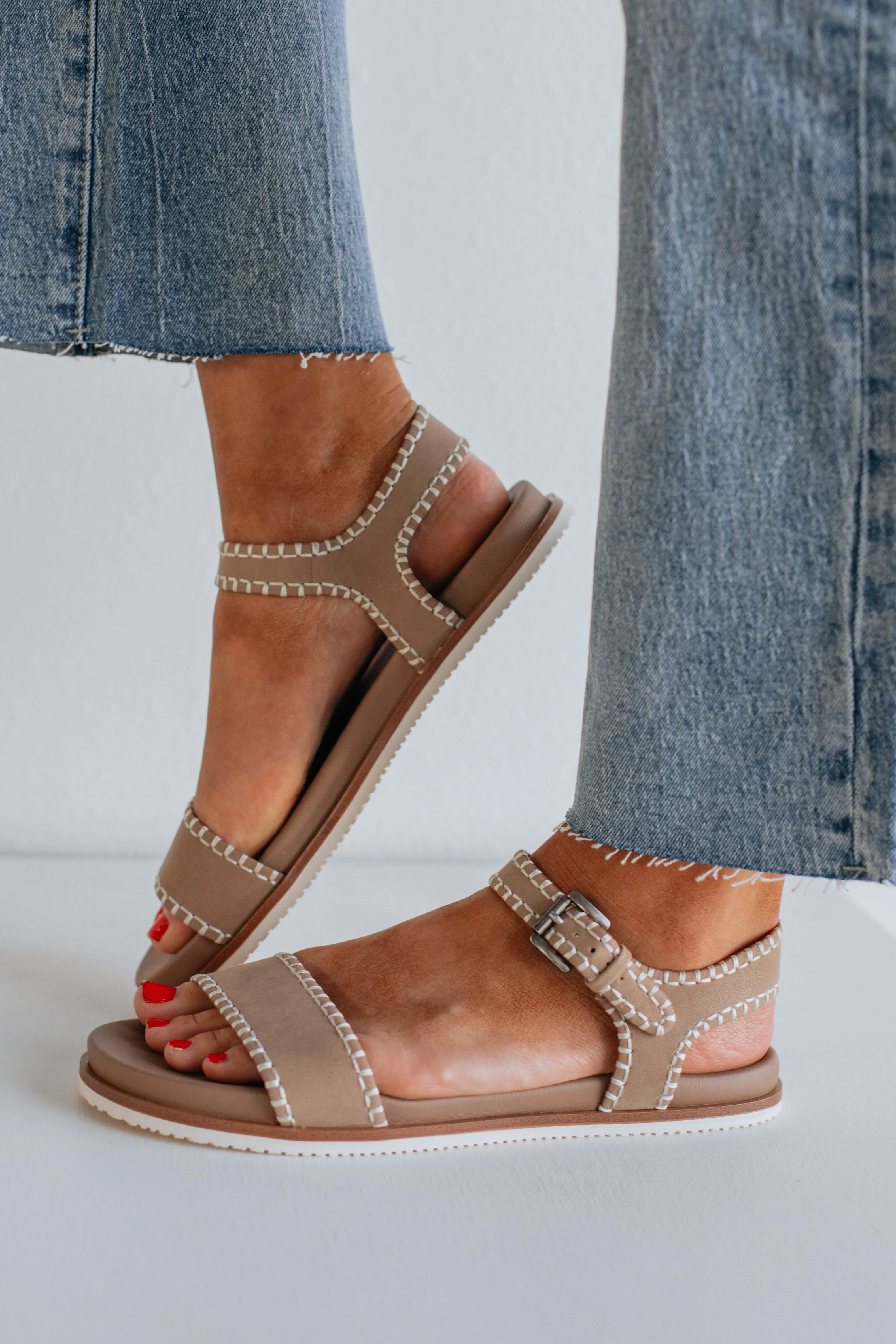Chasing Summer Sandals - Mocha sold by Wild Oak Boutique