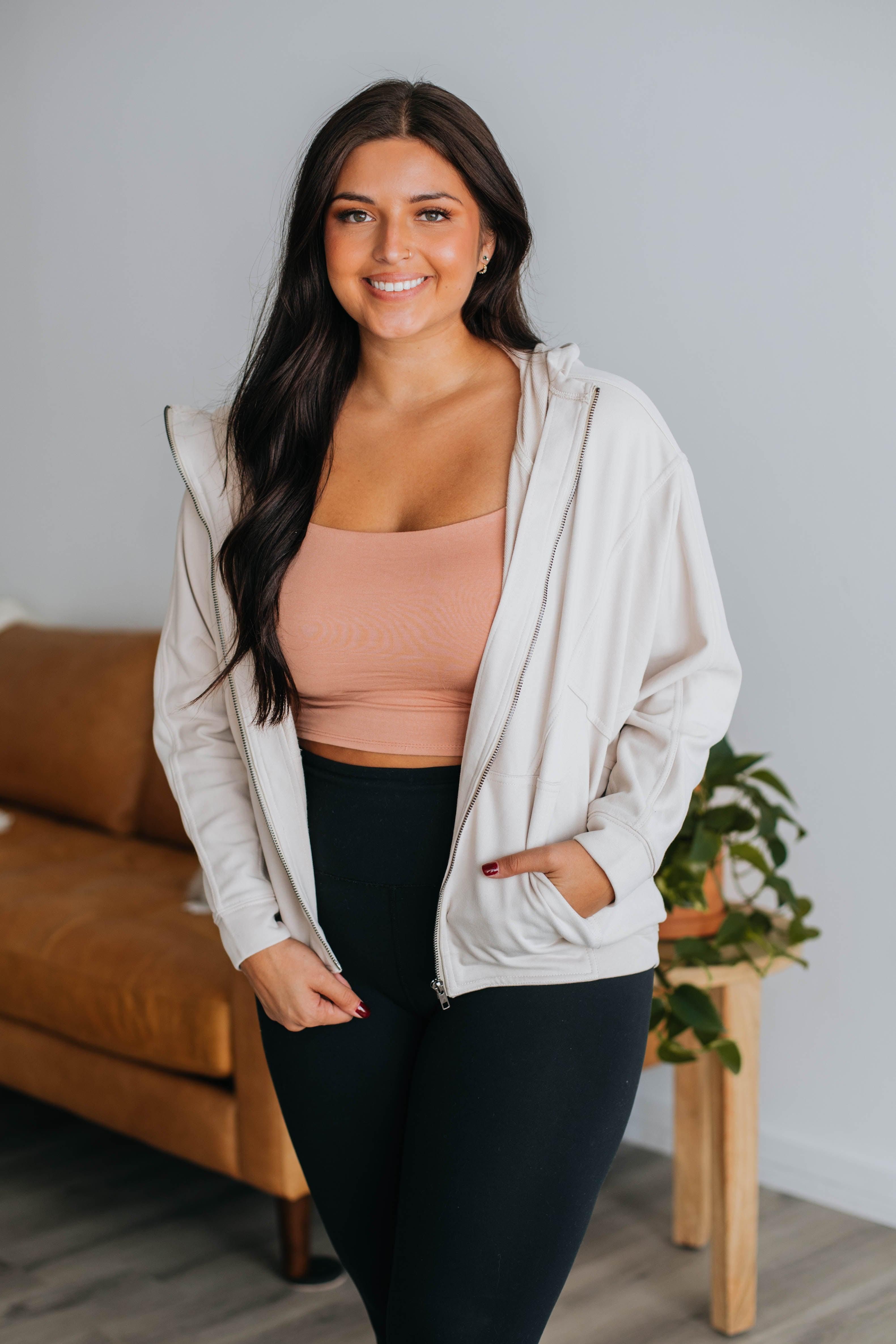 Elma Zip-Up Jacket - Natural sold by Wild Oak Boutique product image thumbnail 4