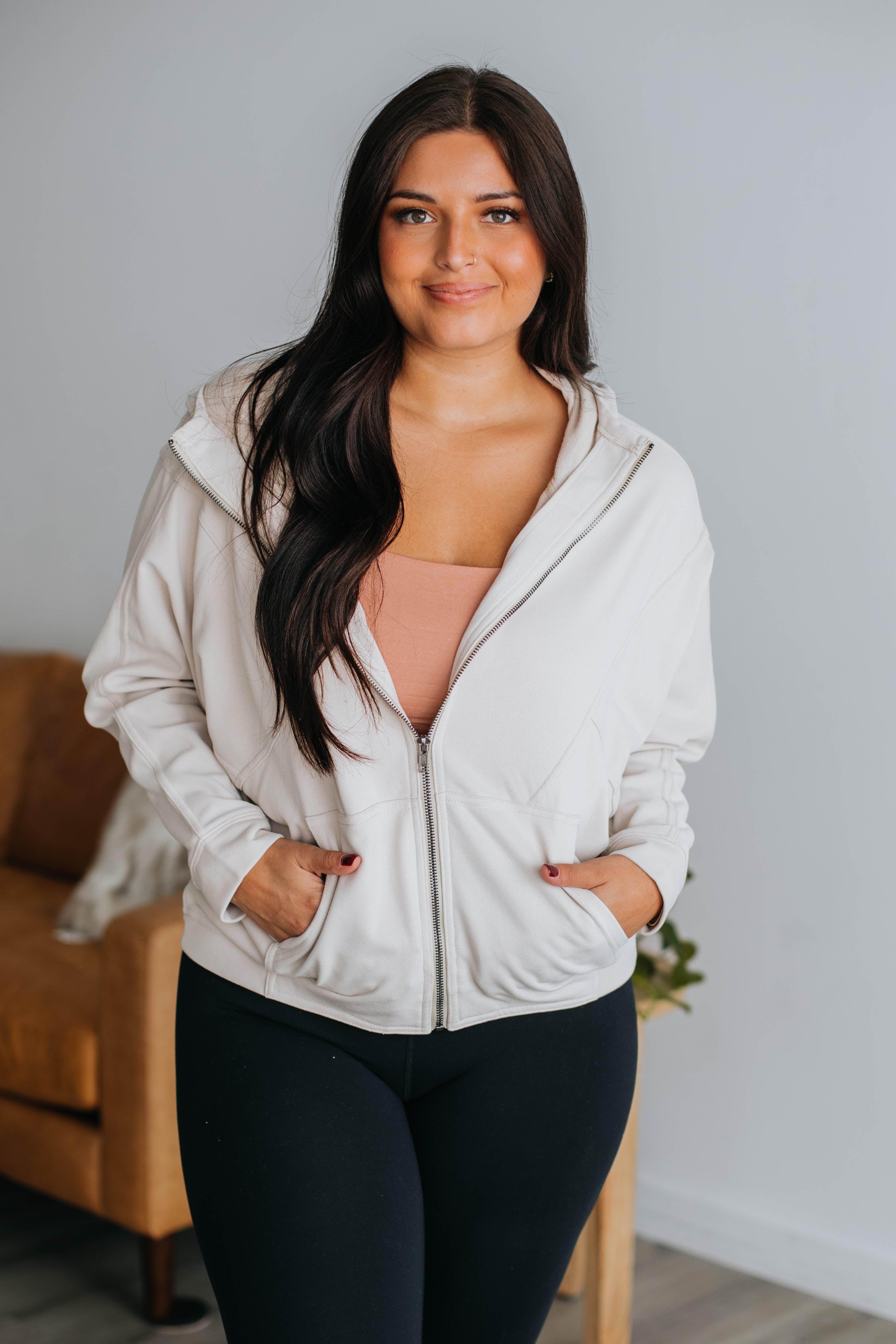 Elma Zip-Up Jacket - Natural sold by Wild Oak Boutique product image thumbnail 3