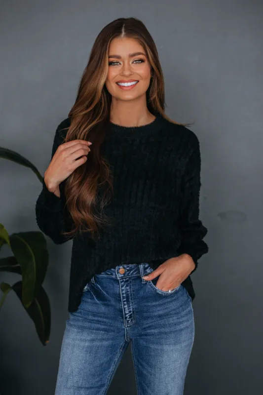 Layne Ribbed Sweater - Black sold by Wild Oak Boutique