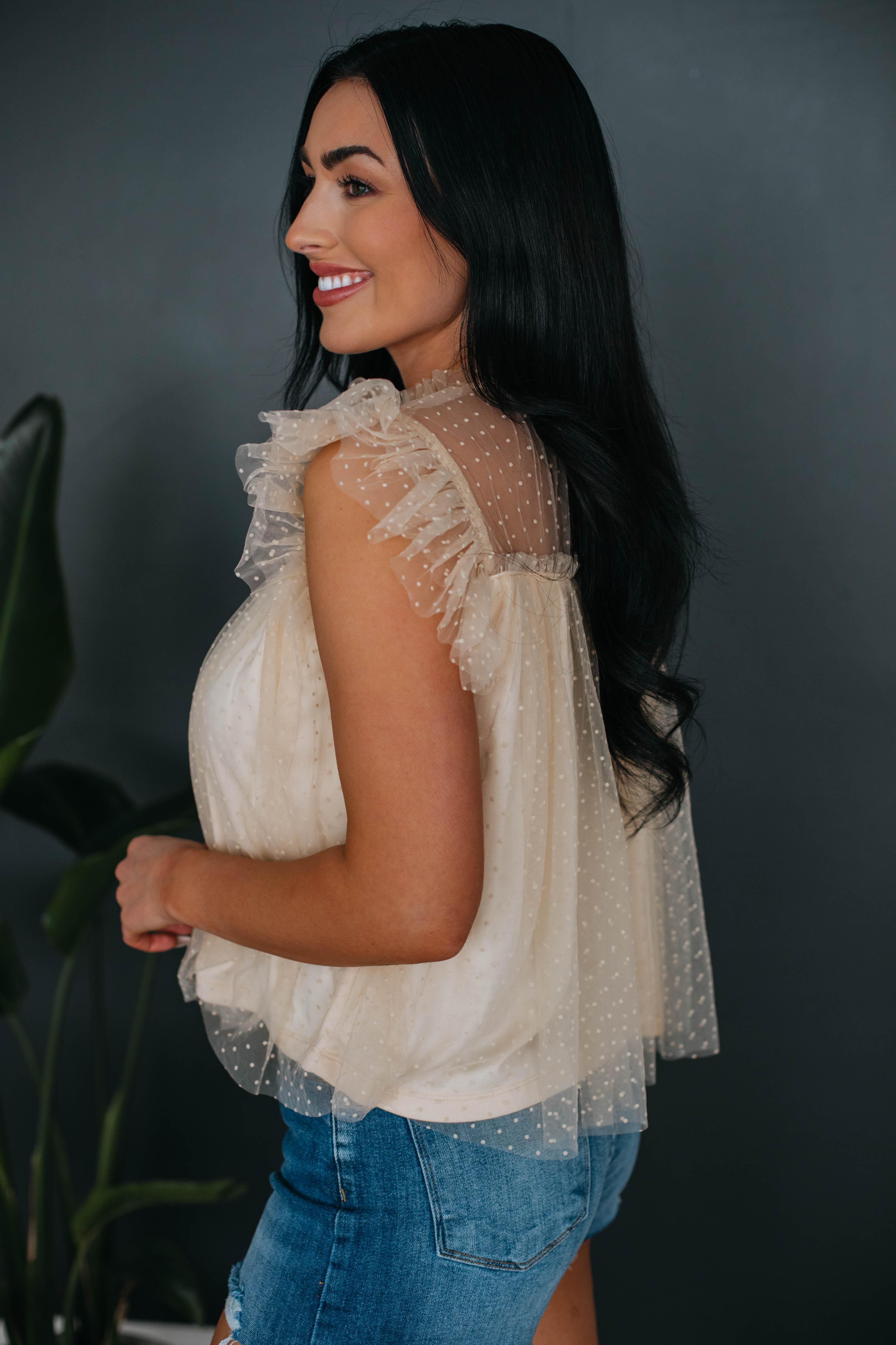 Avril Swiss Dot Top sold by Wild Oak Boutique product image thumbnail 3