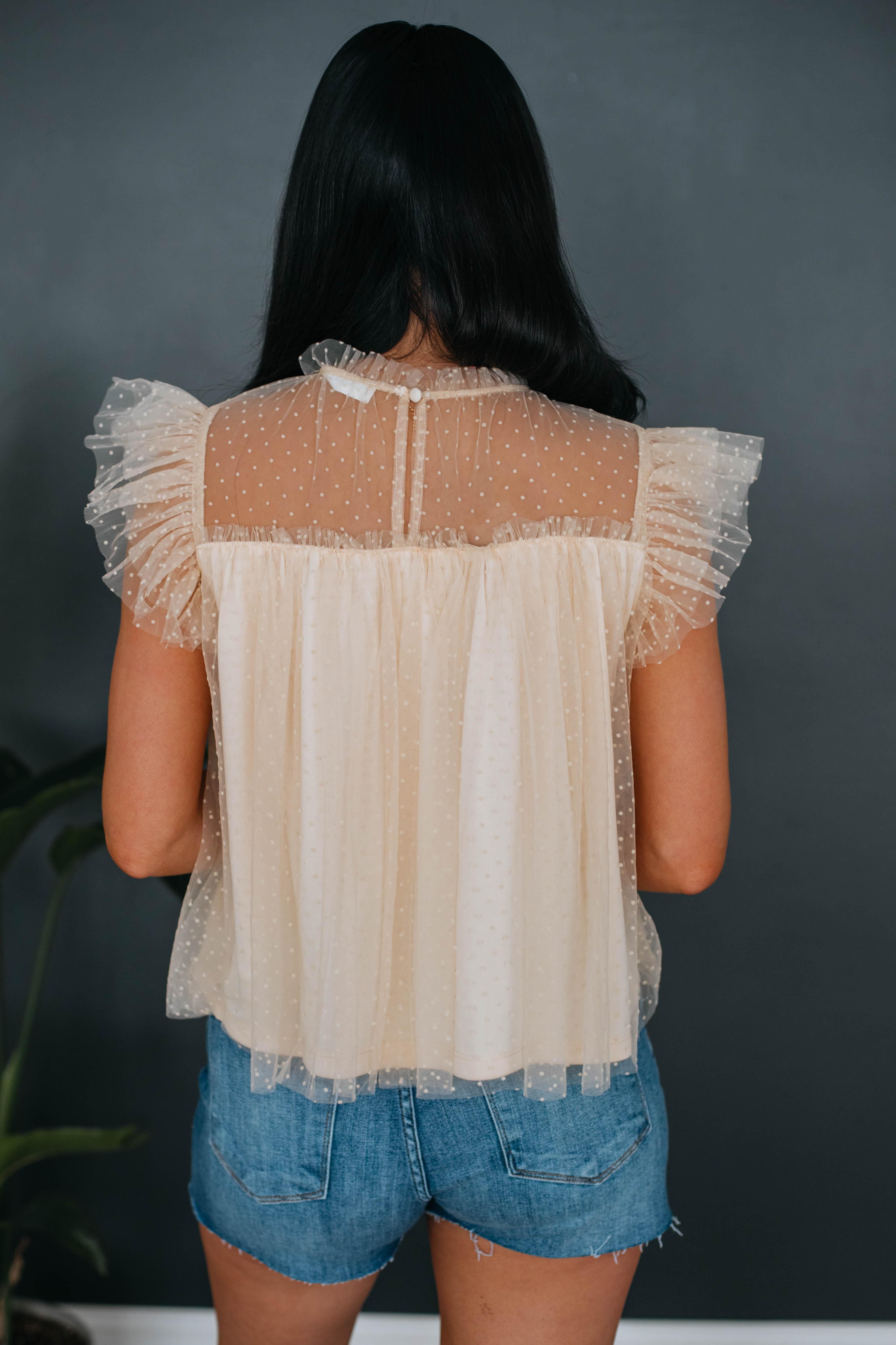 Avril Swiss Dot Top sold by Wild Oak Boutique product image thumbnail 4