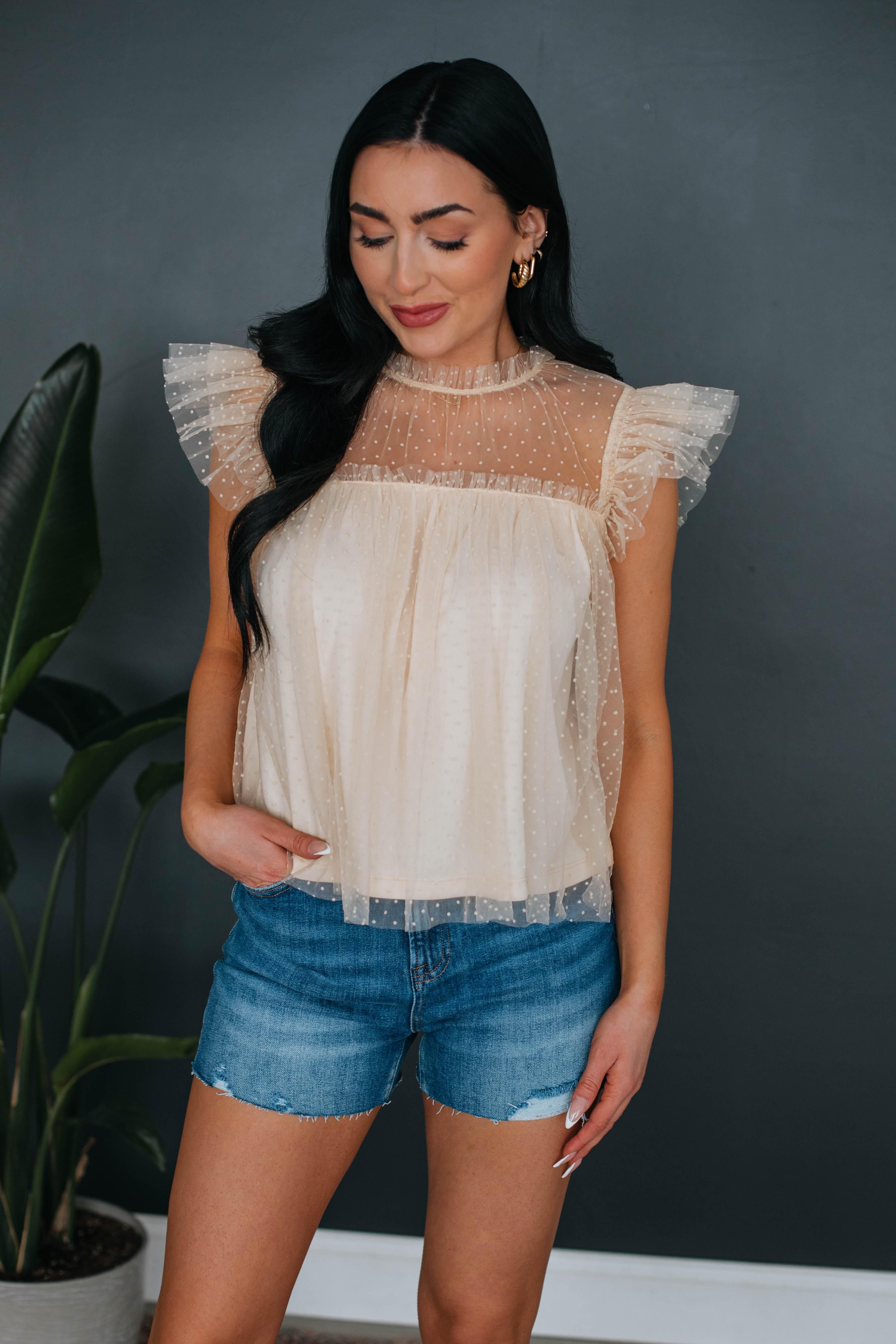 Avril Swiss Dot Top sold by Wild Oak Boutique product image thumbnail 5