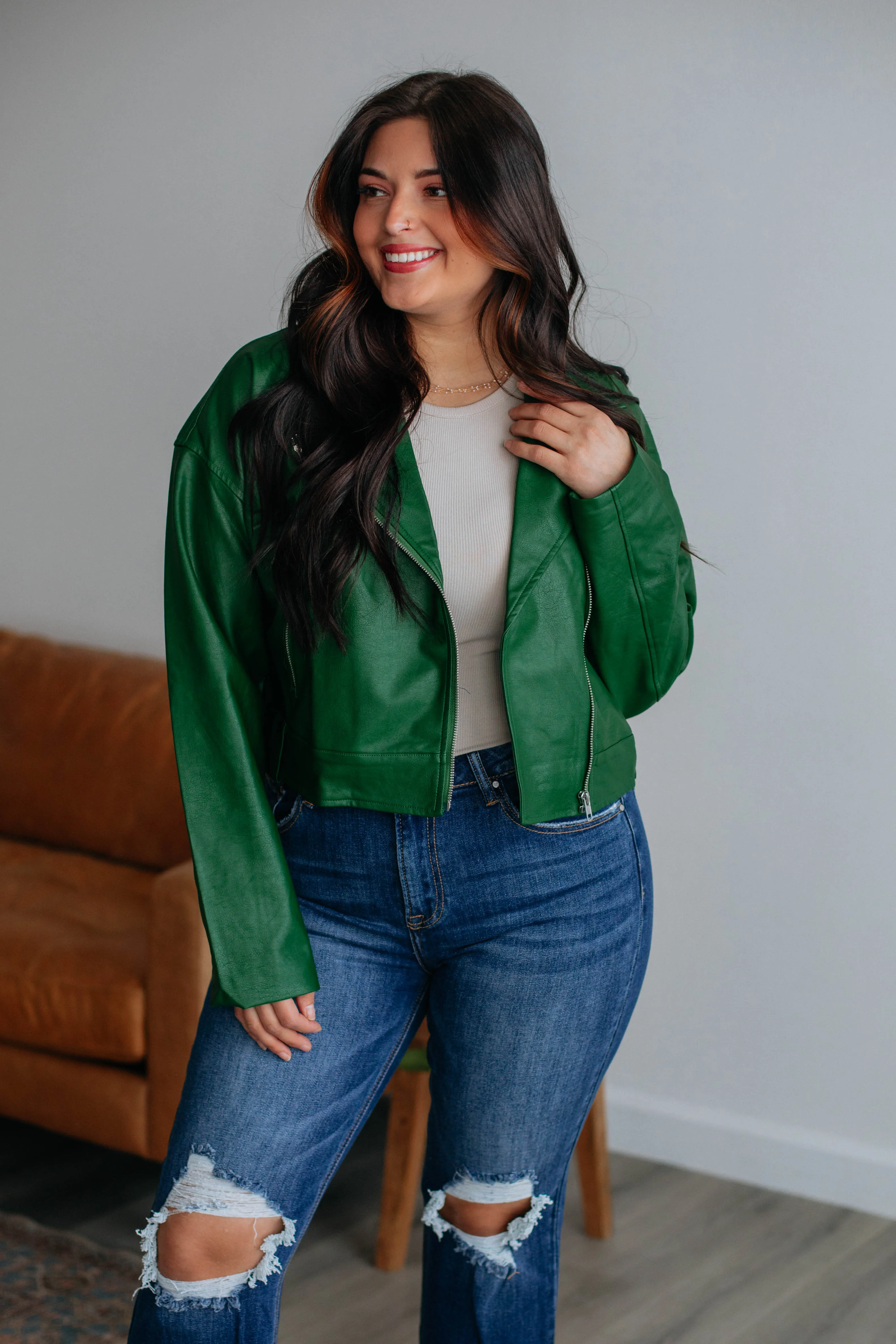 Bowden Leather Moto Jacket sold by Wild Oak Boutique