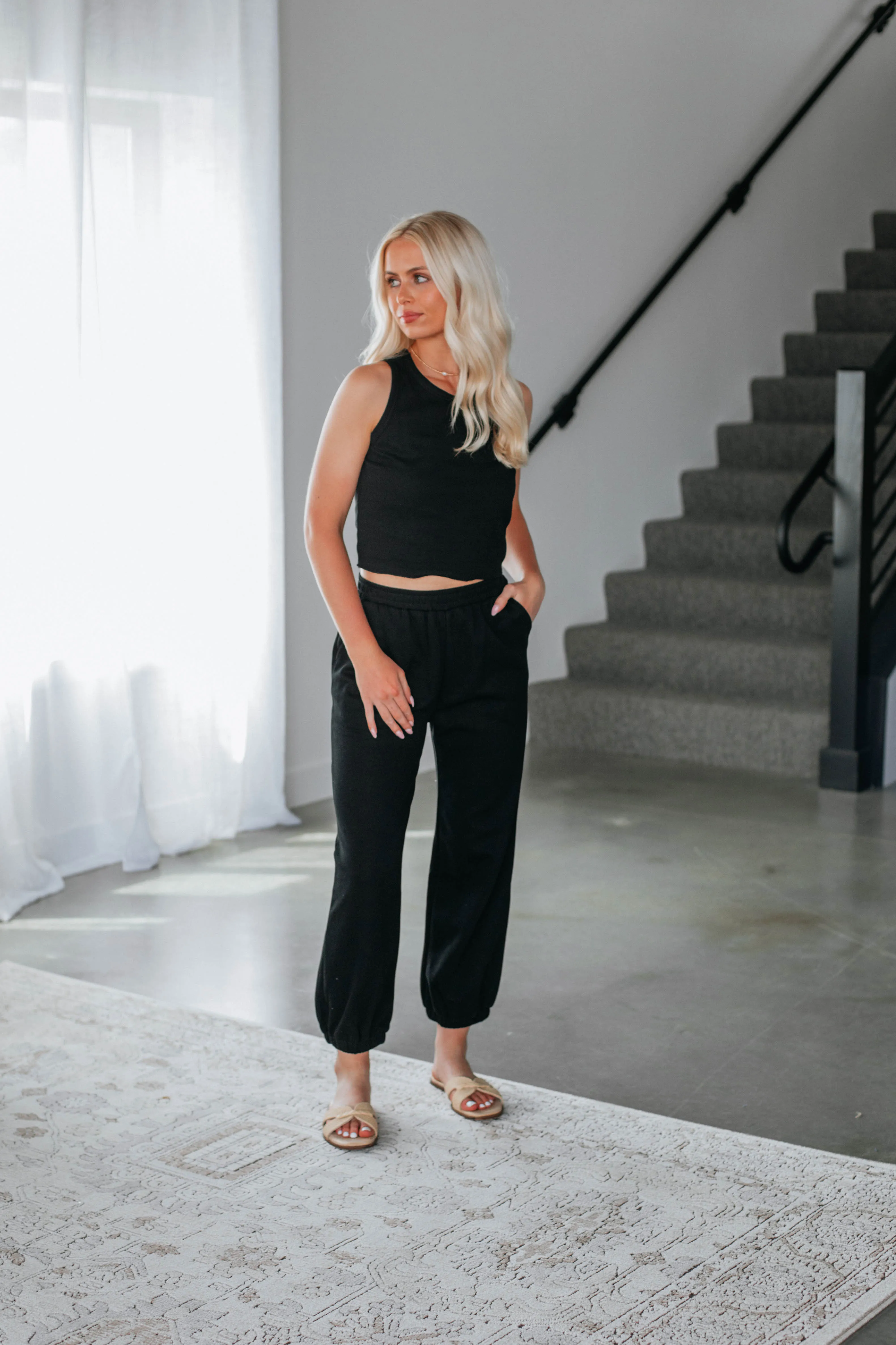 Dax Two-Piece Lounge Set - Black sold by Wild Oak Boutique product image thumbnail 4