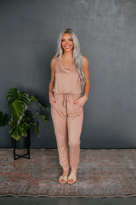 Stellie Jumpsuit - Clay sold by Wild Oak Boutique
