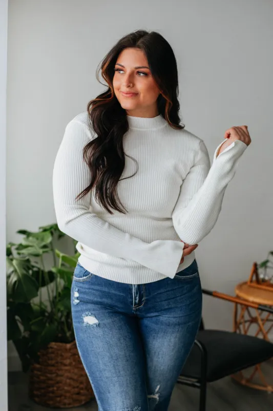 Tyra Ribbed Top - Ivory sold by Wild Oak Boutique